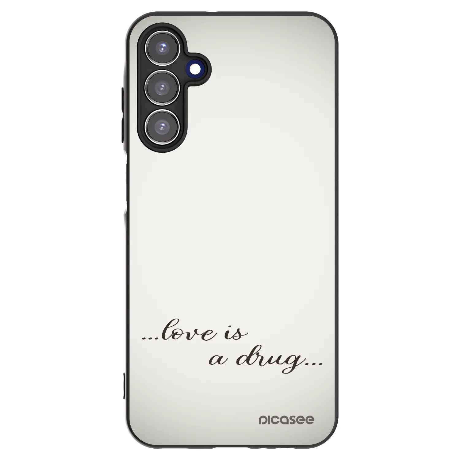 Picasee Samsung Galaxy A15 A156B 5G Hülle - Schwarzes Silikon - Love is a drug