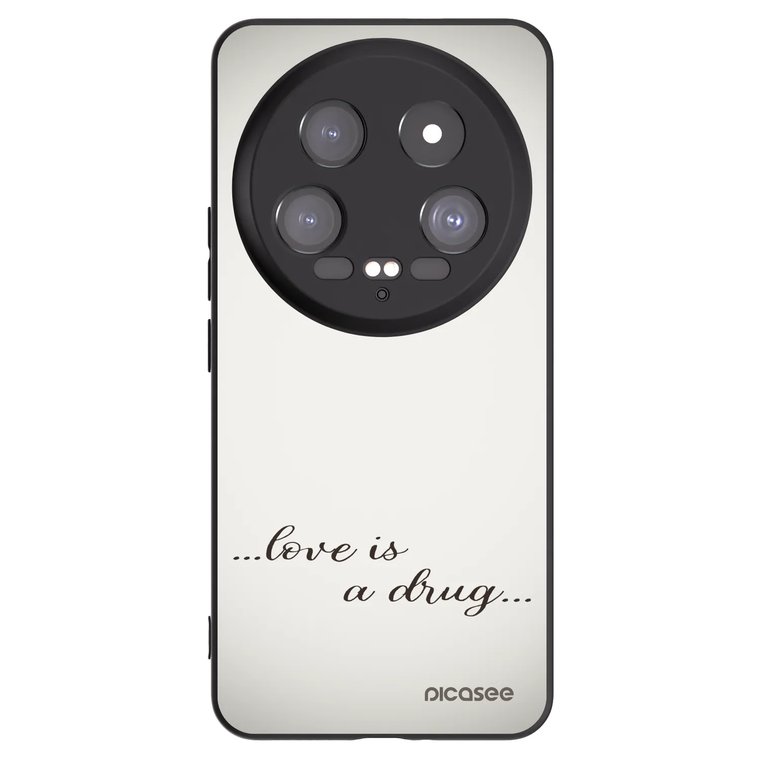 Picasee Xiaomi 14 Ultra Hülle - Schwarzes Silikon - Love is a drug