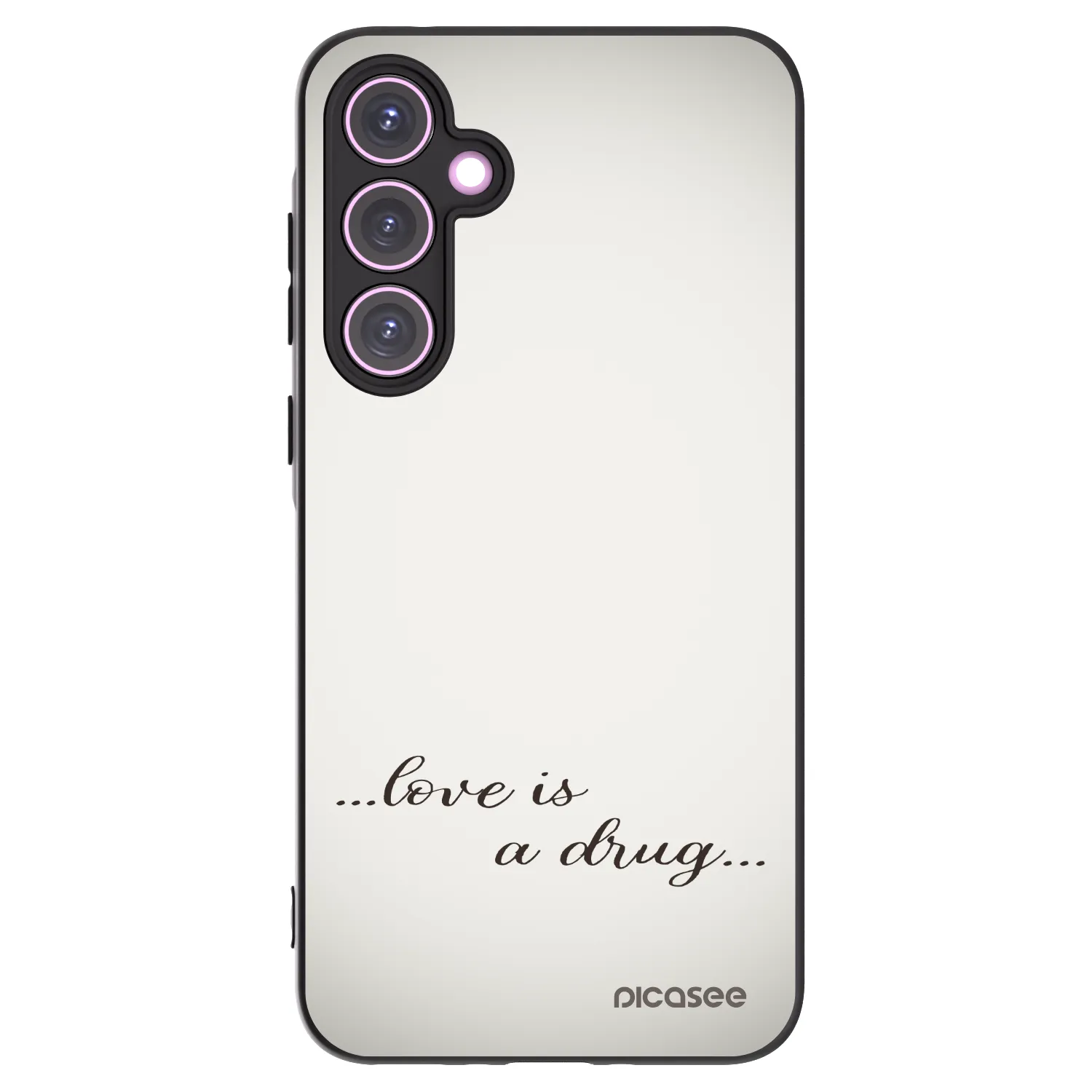 Picasee Samsung Galaxy A35 5G A356B Hülle - Schwarzes Silikon - Love is a drug