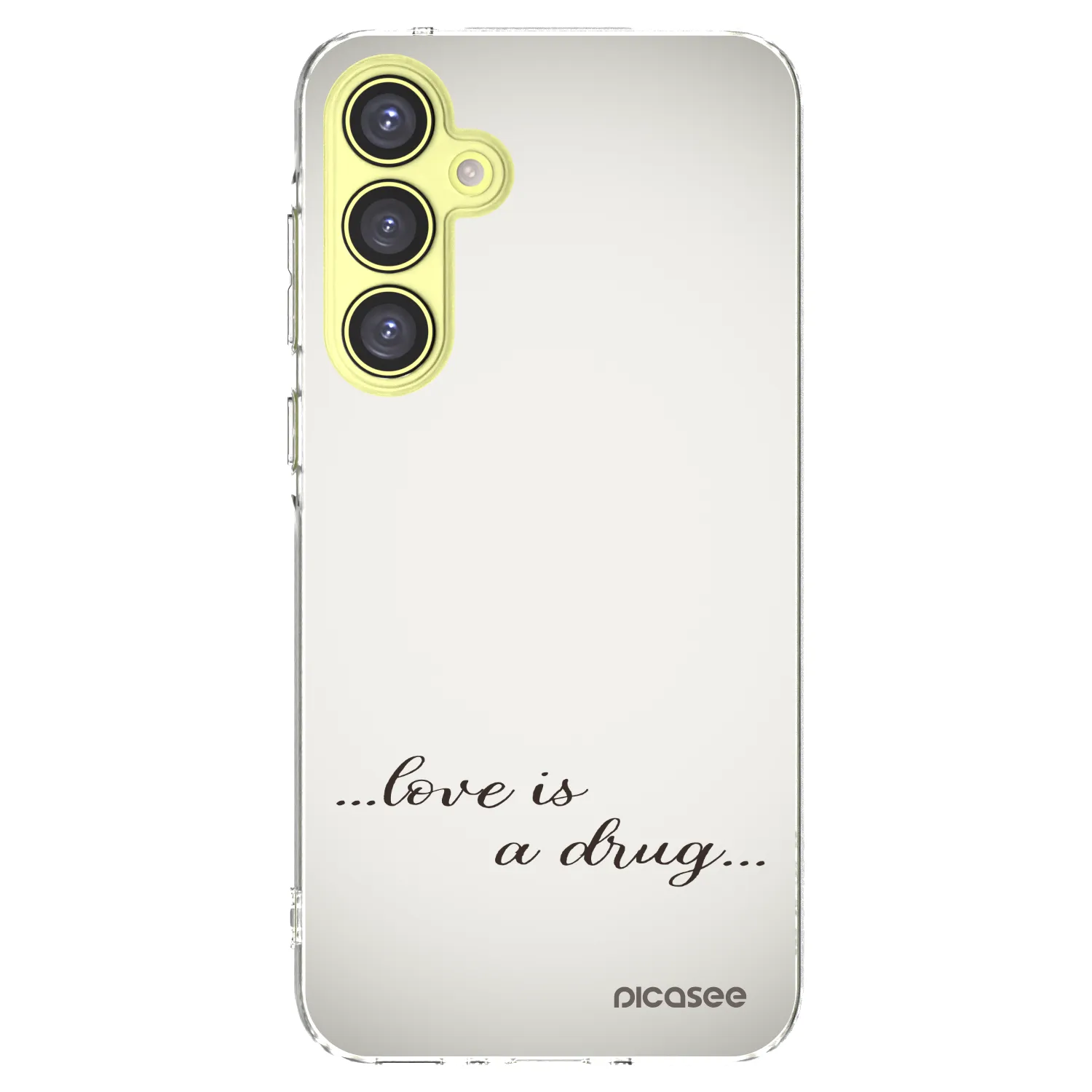 Picasee Samsung Galaxy A35 5G A356B Hülle - Transparentes Silikon - Love is a drug
