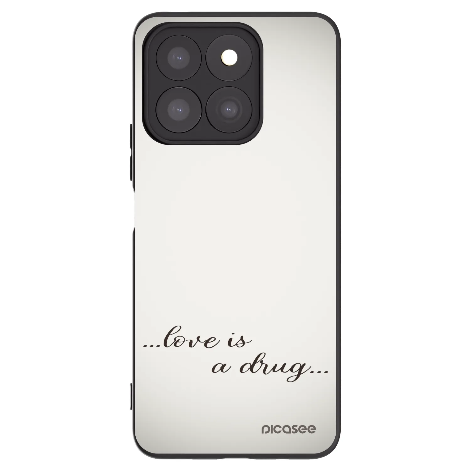 Picasee Honor X8b Hülle - Schwarzes Silikon - Love is a drug