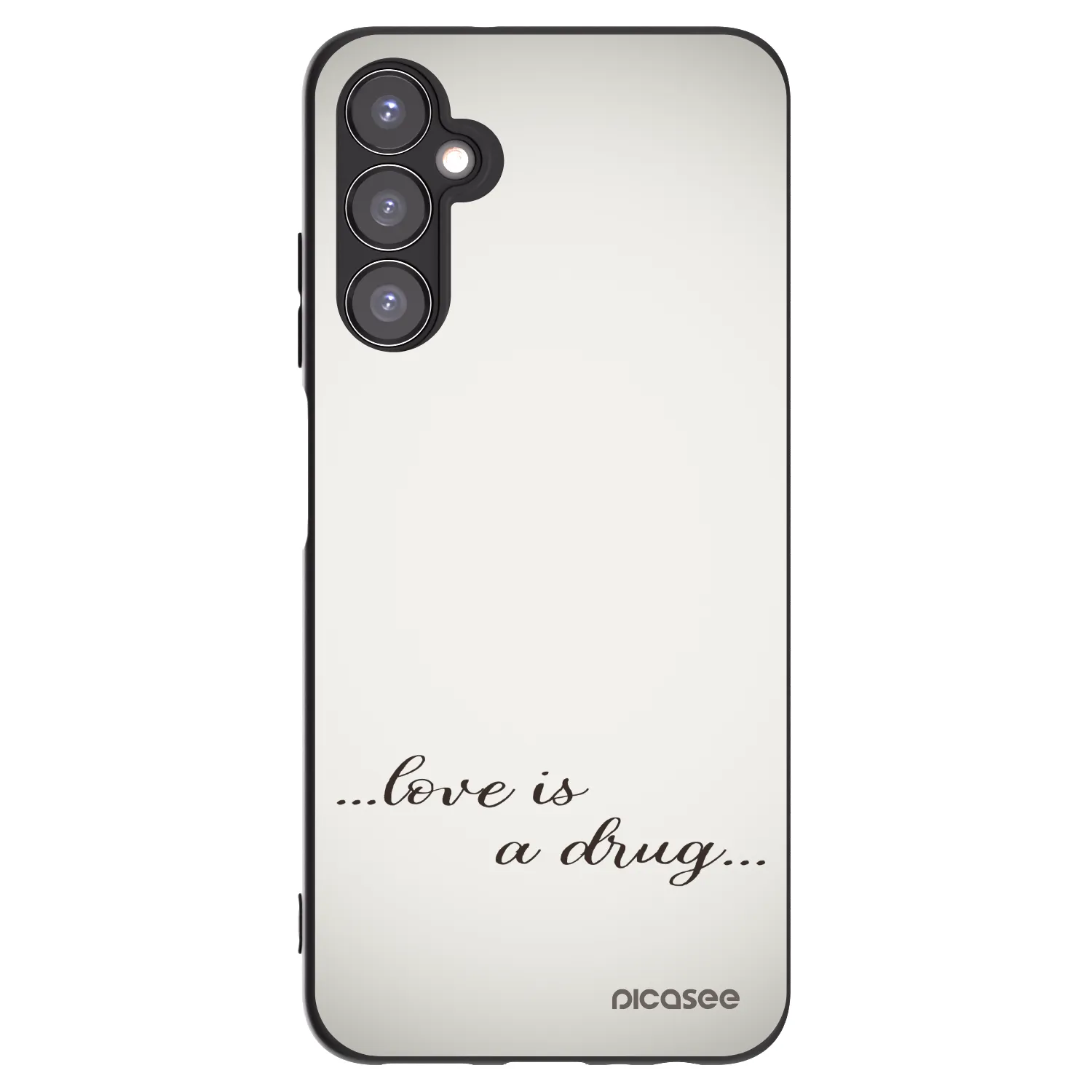 Picasee Samsung Galaxy A05s A057G Hülle - Schwarzes Silikon - Love is a drug