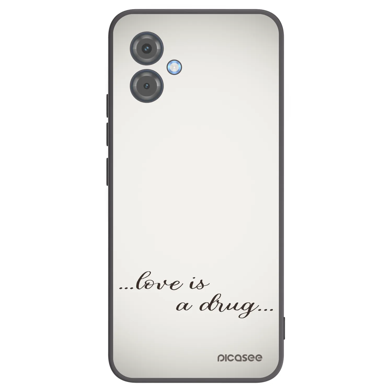 Picasee Motorola Moto G14 Hülle - Schwarzes Silikon - Love is a drug