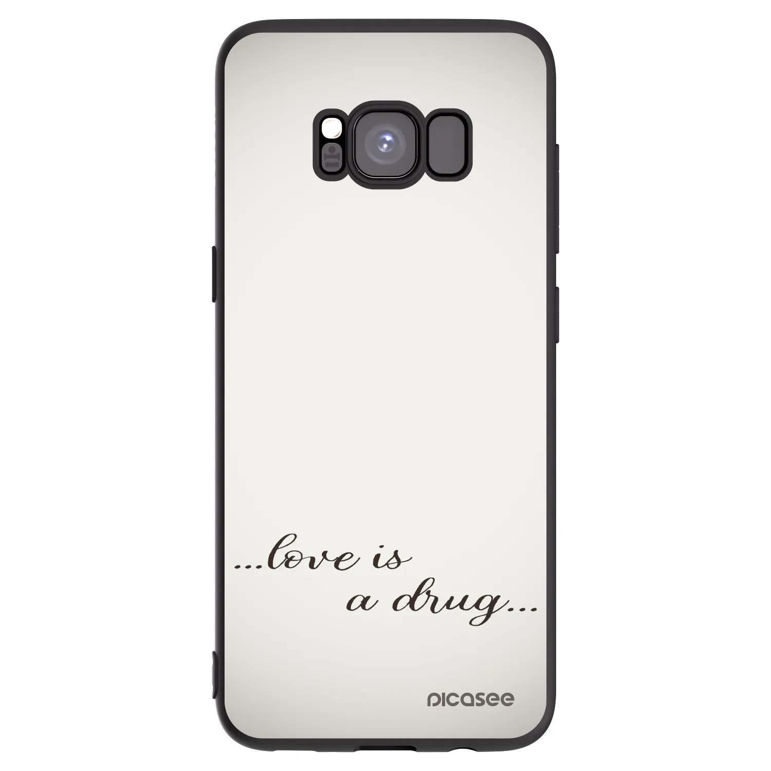 Picasee Samsung Galaxy S8 G950F Hülle - Schwarzes Silikon - Love is a drug