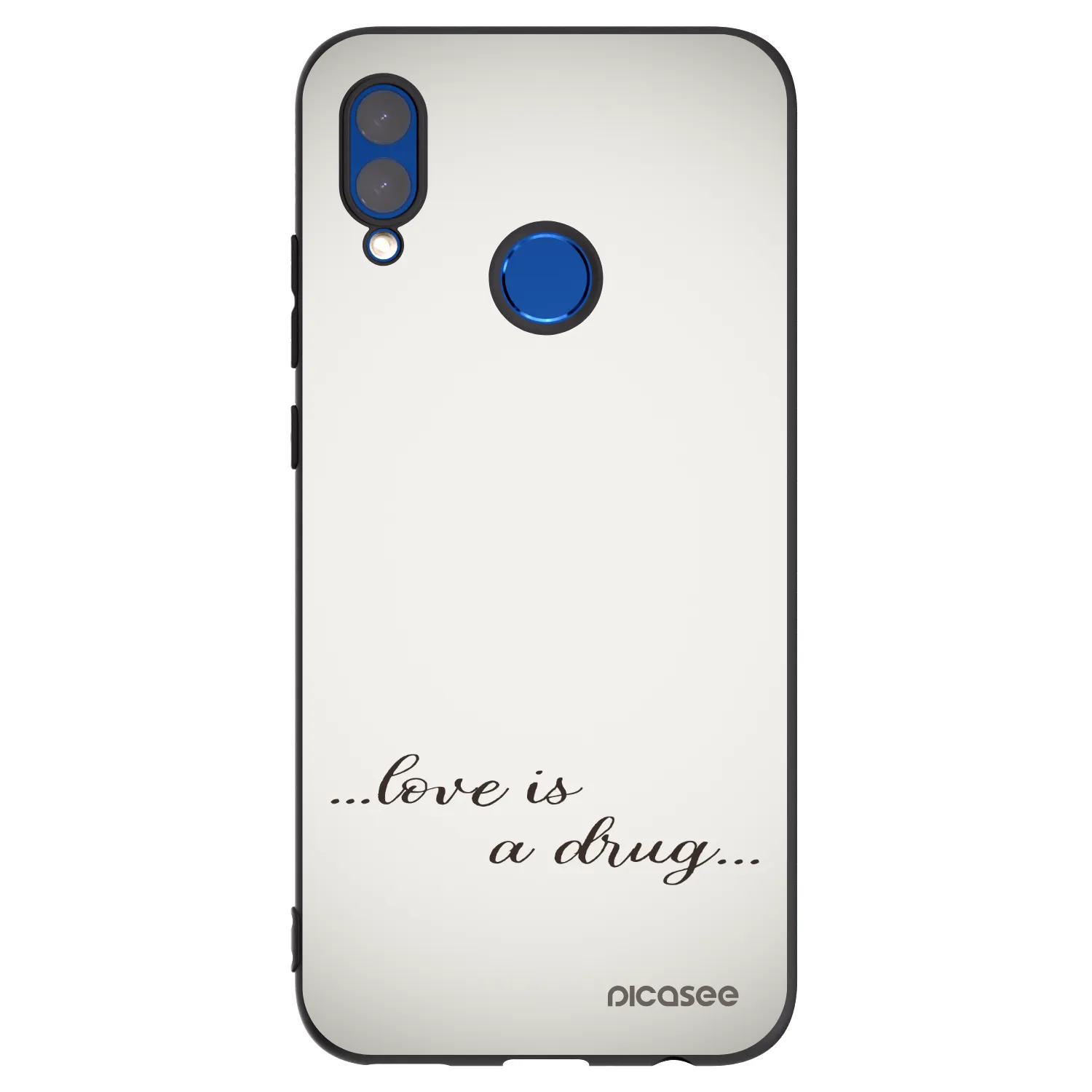 Picasee Huawei P Smart 2019 Hülle - Schwarzes Silikon - Love is a drug