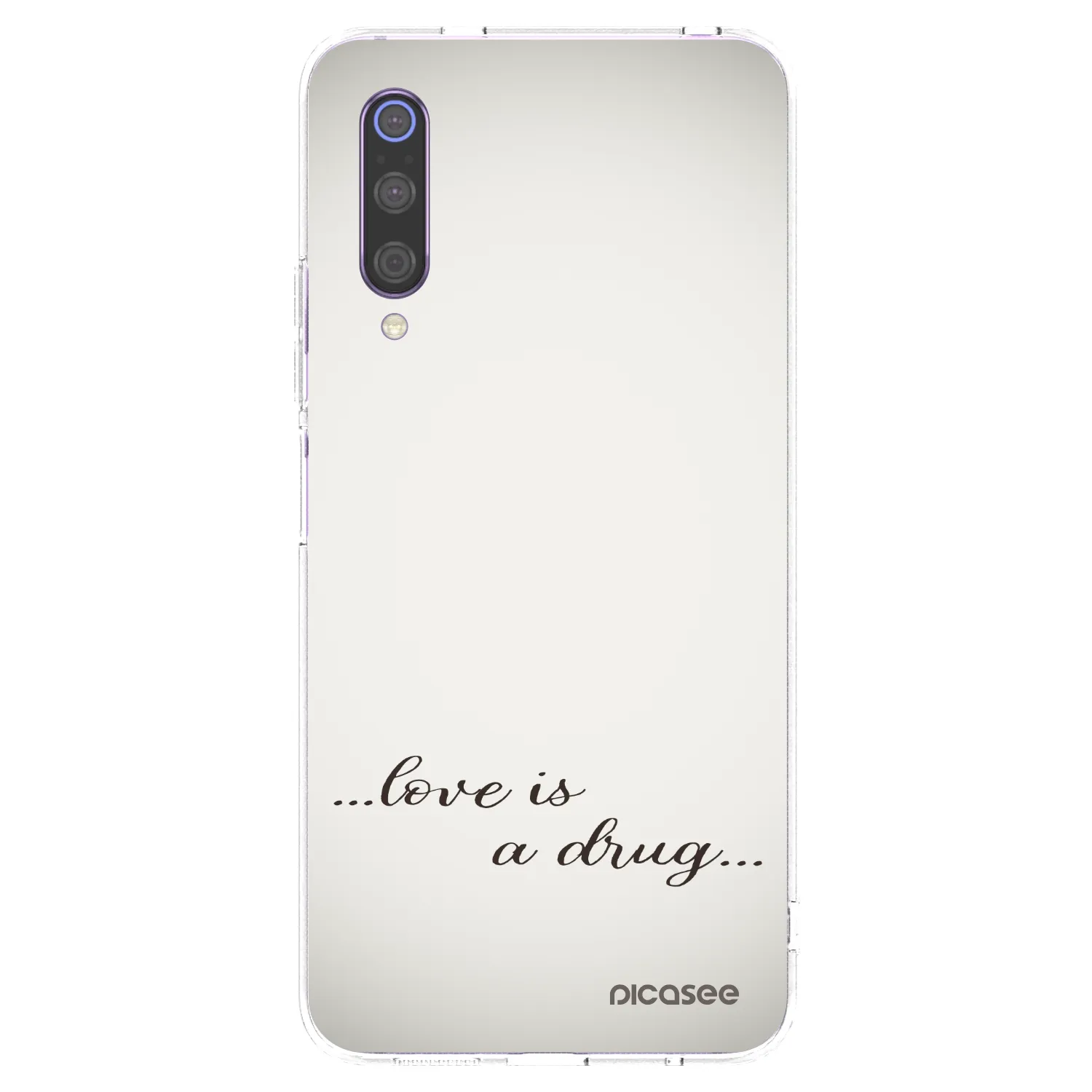 Picasee Xiaomi Mi 9 Hülle - Transparentes Silikon - Love is a drug