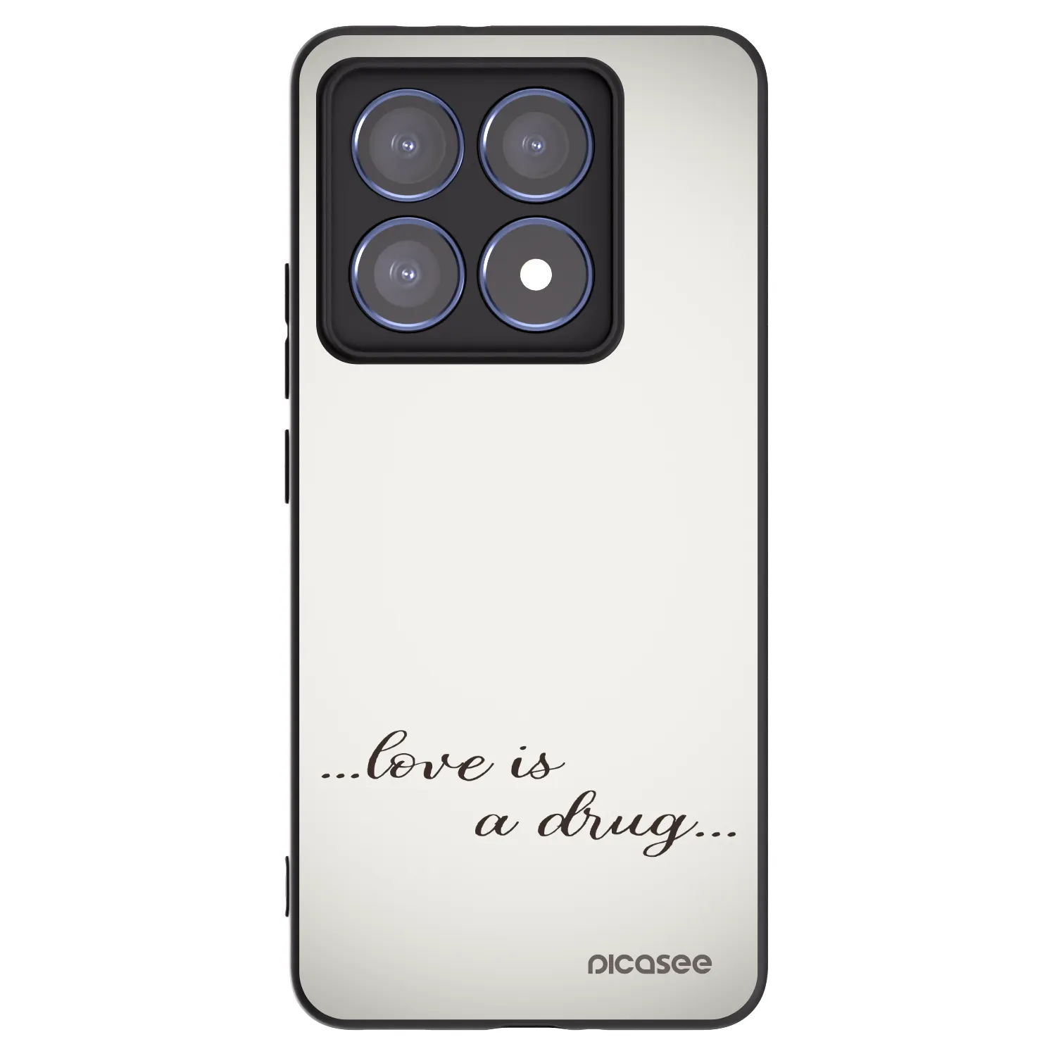 Picasee Xiaomi 14T Pro Hülle - Schwarzes Silikon - Love is a drug
