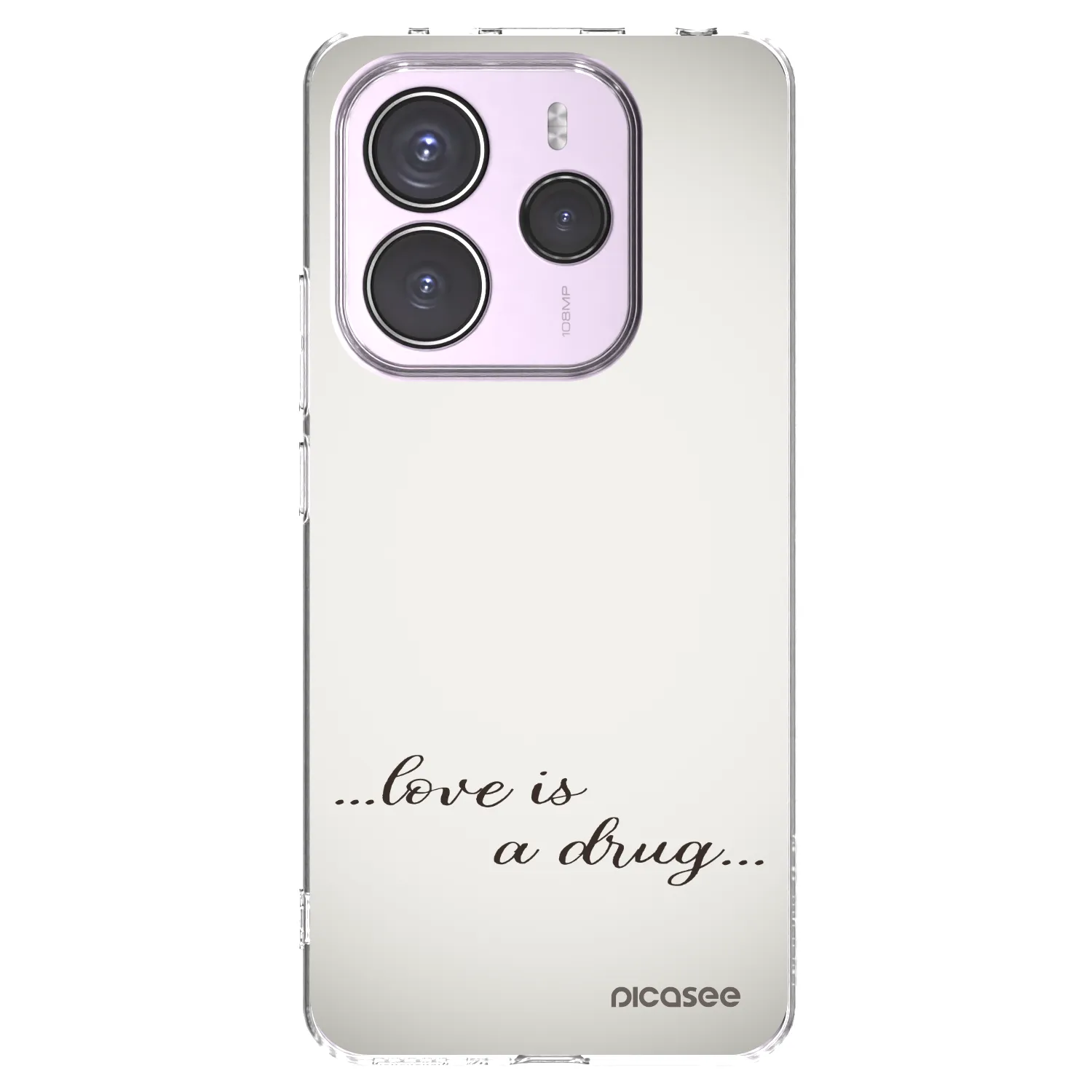 Picasee Xiaomi Redmi Note 14 5G Hülle - Transparentes Silikon - Love is a drug