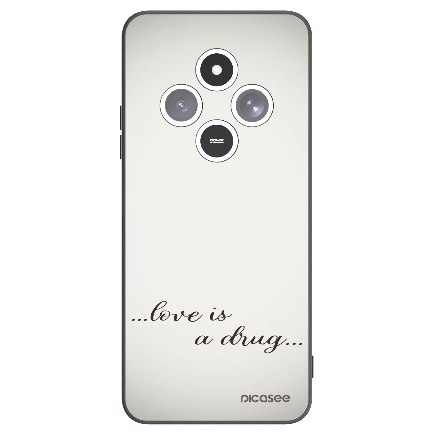 Picasee Xiaomi Redmi 14C Hülle - Schwarzes Silikon - Love is a drug