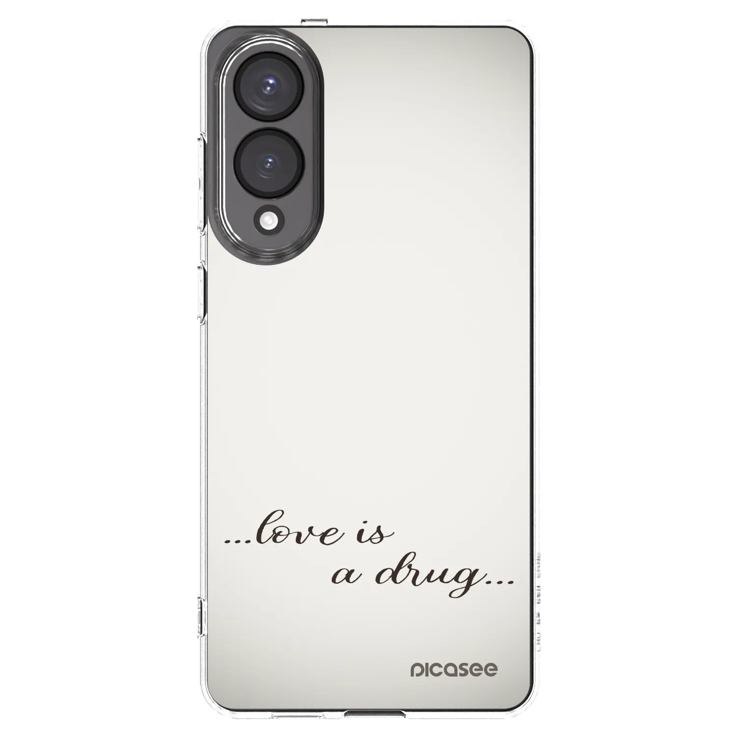 Picasee Samsung Galaxy S25 Edge 5G Hülle - Transparentes Silikon - Love is a drug