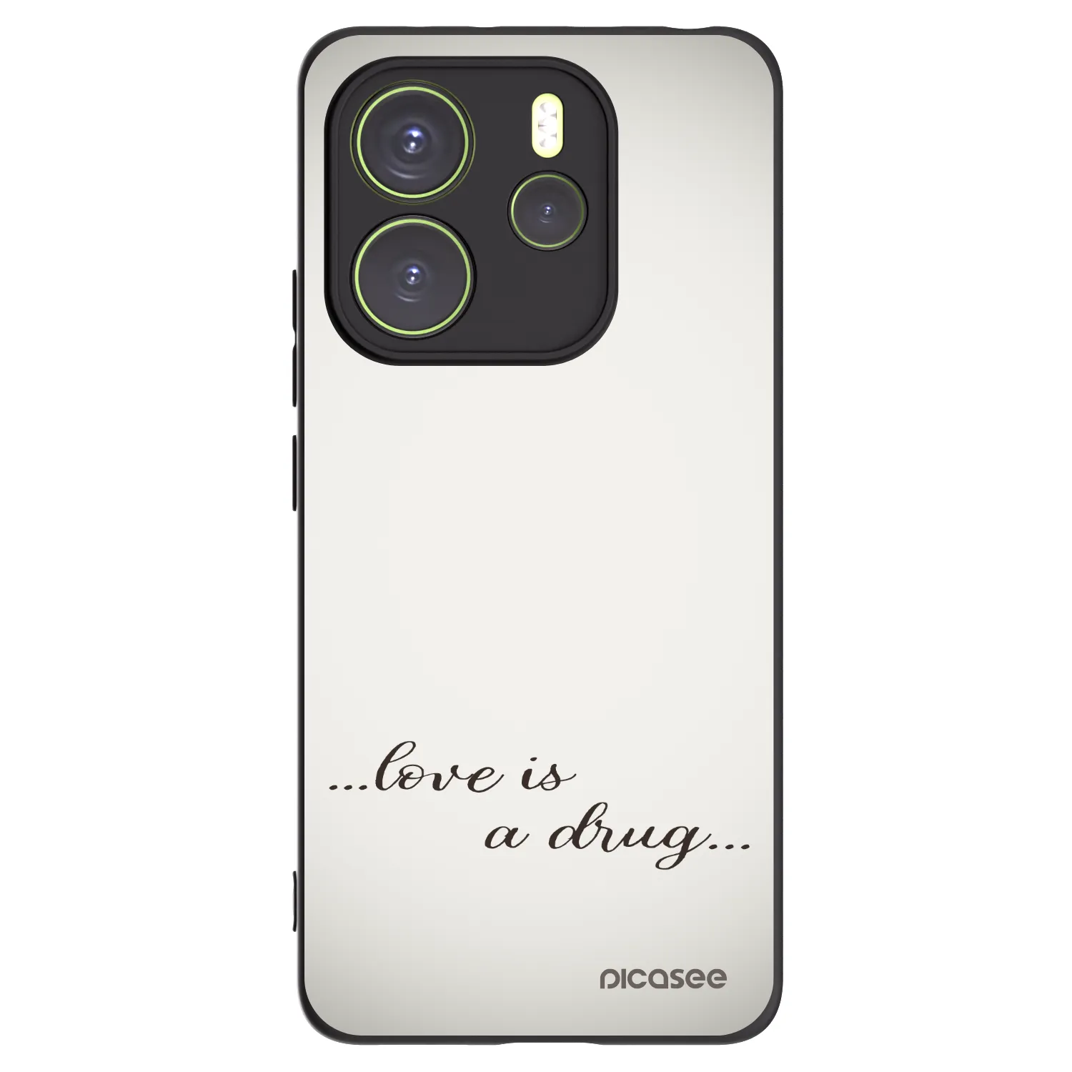 Picasee Xiaomi Redmi Note 14 4G Hülle - Schwarzes Silikon - Love is a drug