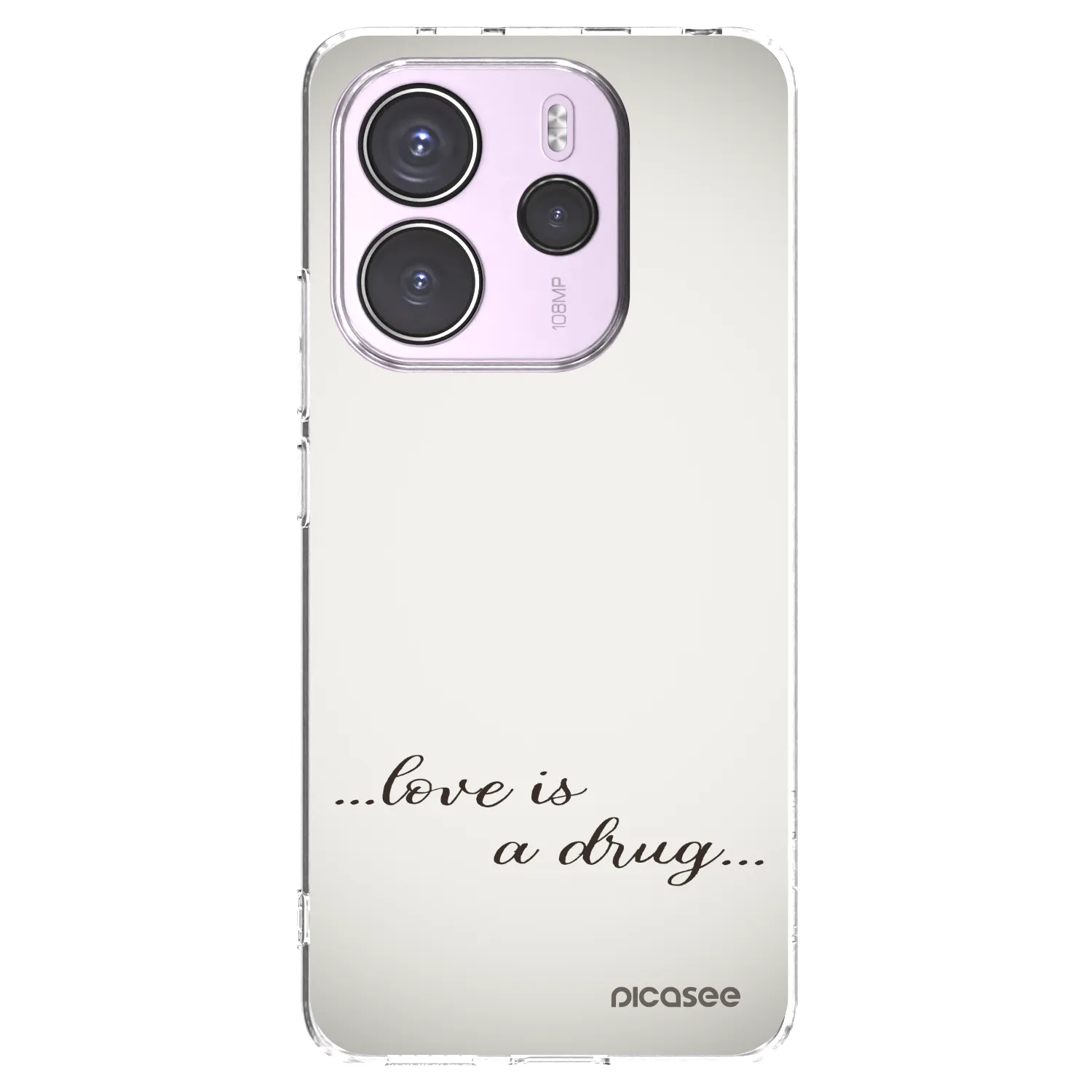 Picasee Xiaomi Redmi Note 14 4G Hülle - Transparentes Silikon - Love is a drug