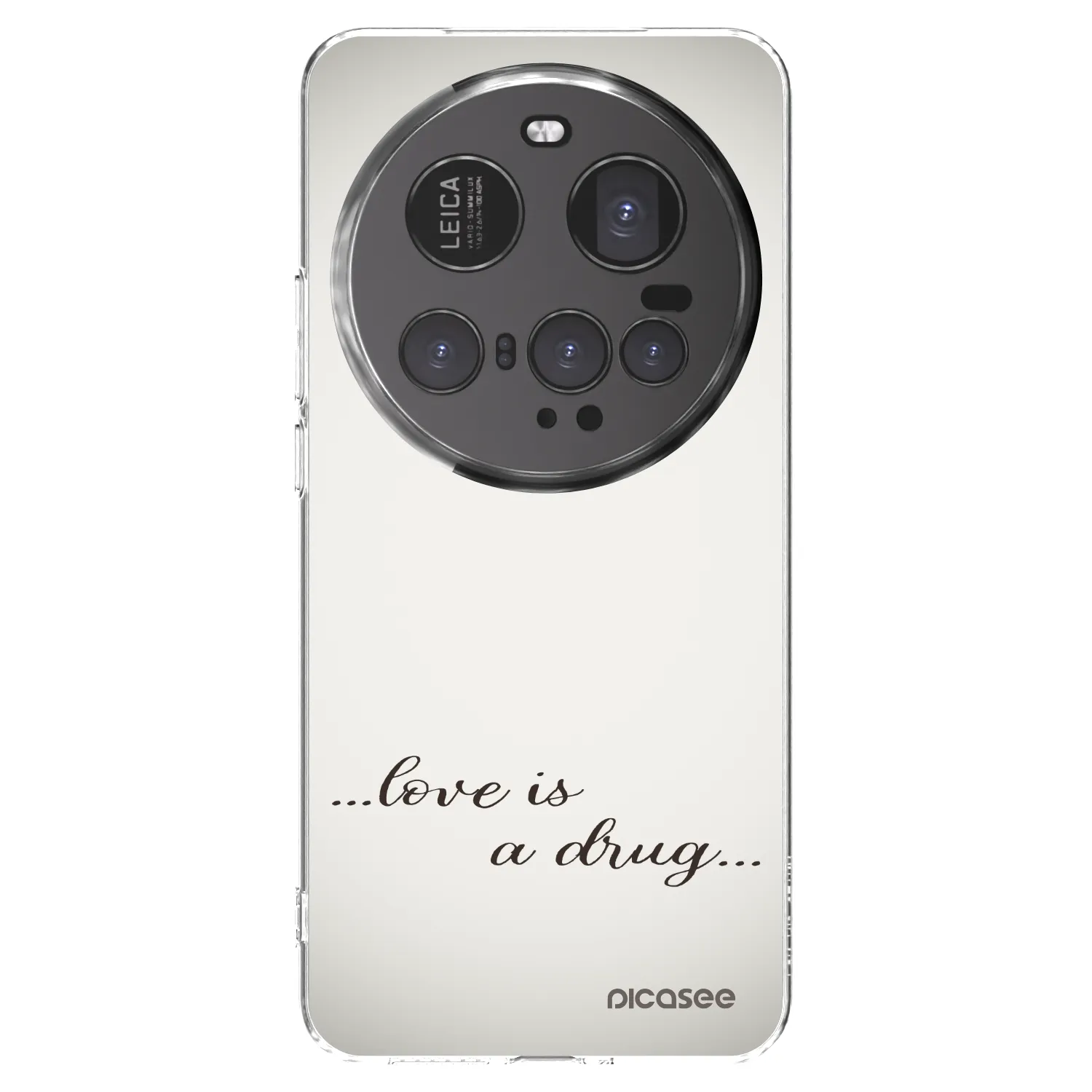 Picasee Xiaomi 15 Ultra Hülle - Transparentes Silikon - Love is a drug