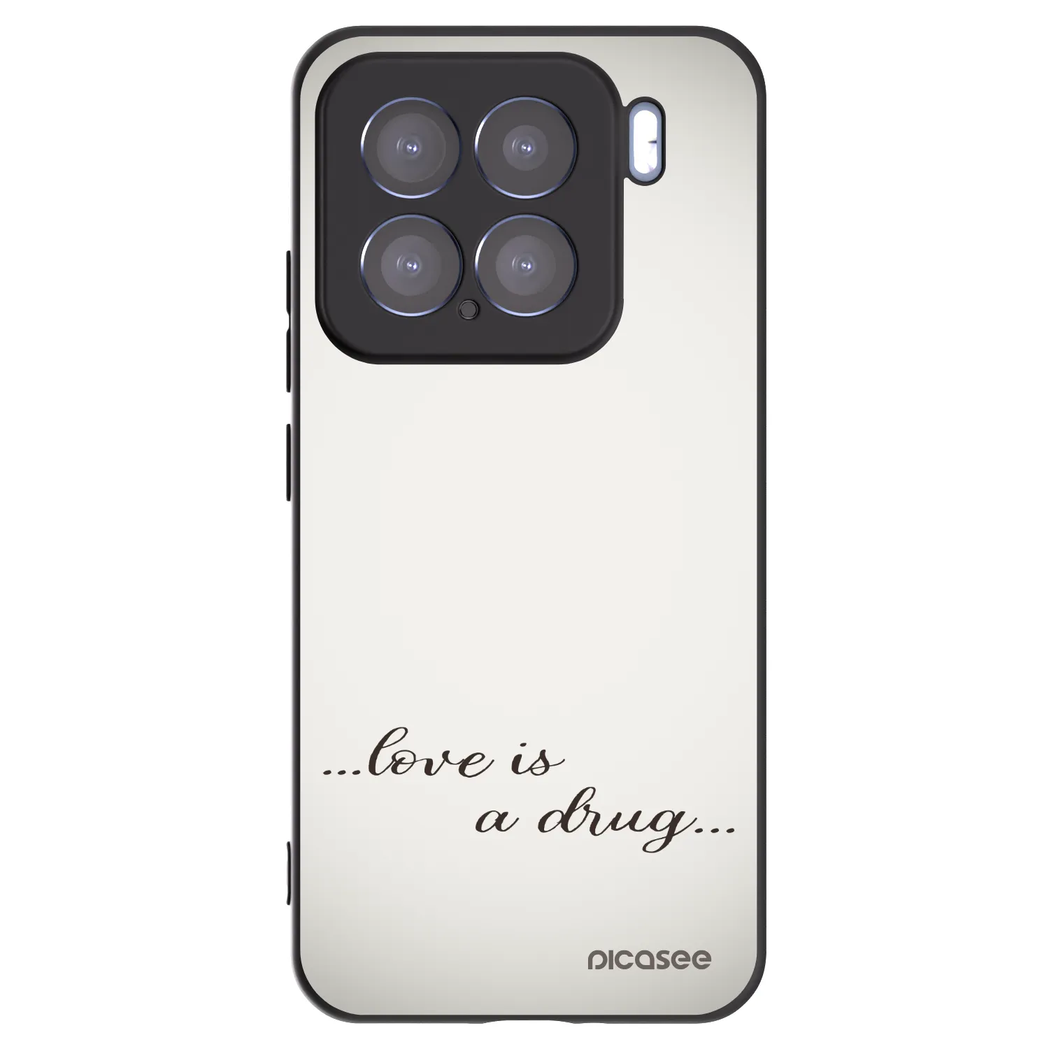 Picasee Xiaomi 15 Hülle - Schwarzes Silikon - Love is a drug