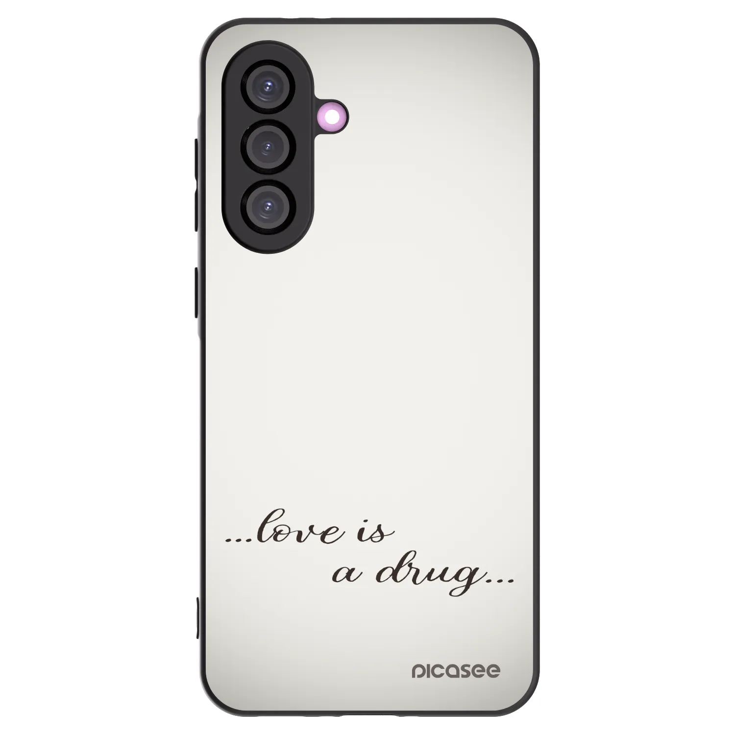 Picasee Samsung Galaxy A56 5G A566B Hülle - Schwarzes Silikon - Love is a drug