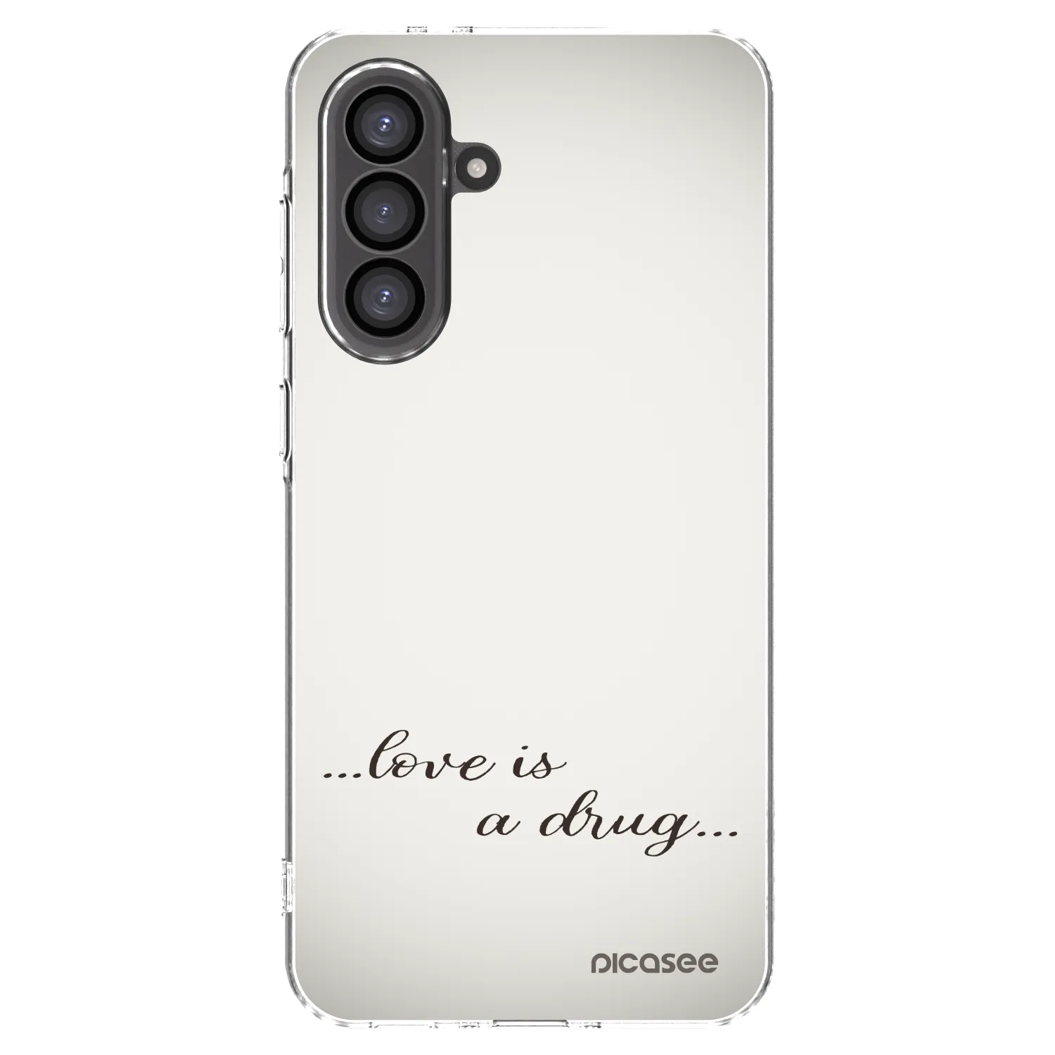 Picasee Samsung Galaxy A56 5G A566B Hülle - Transparentes Silikon - Love is a drug