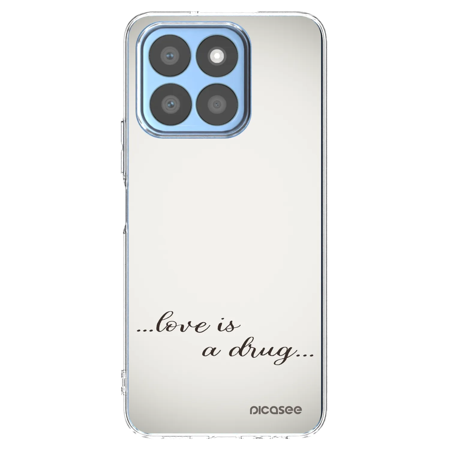 Picasee Honor X8c Hülle - Transparentes Silikon - Love is a drug