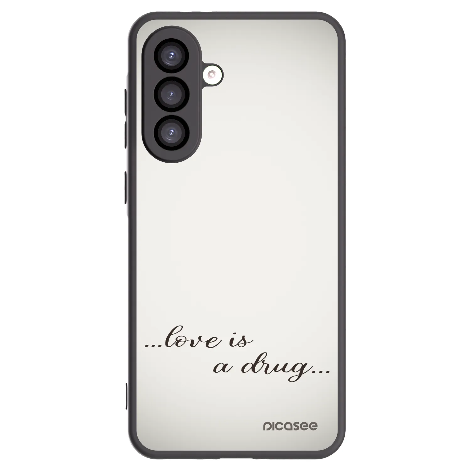 Picasee Samsung Galaxy A26 5G A266B Hülle - Schwarzes Silikon - Love is a drug