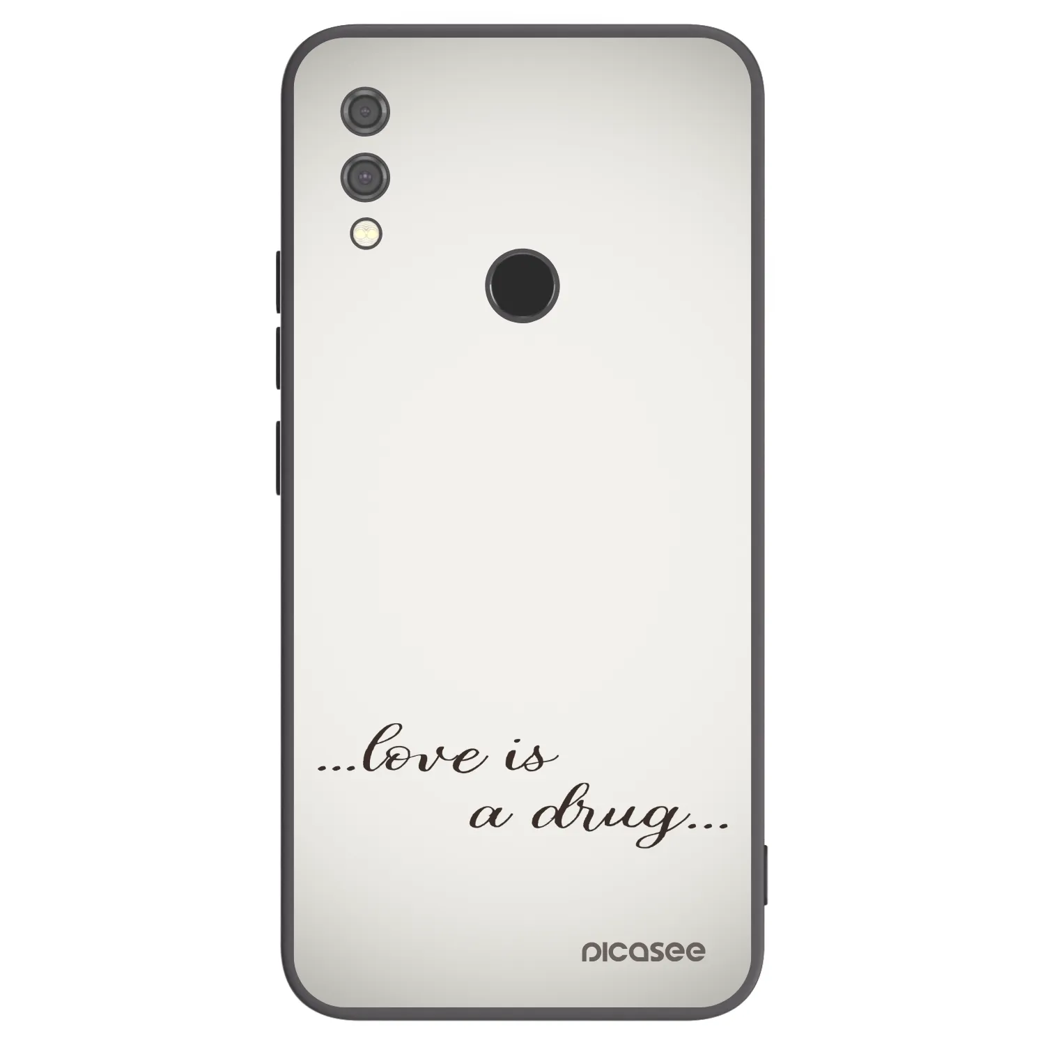 Picasee Xiaomi Redmi Note 7 Hülle - Schwarzes Silikon - Love is a drug