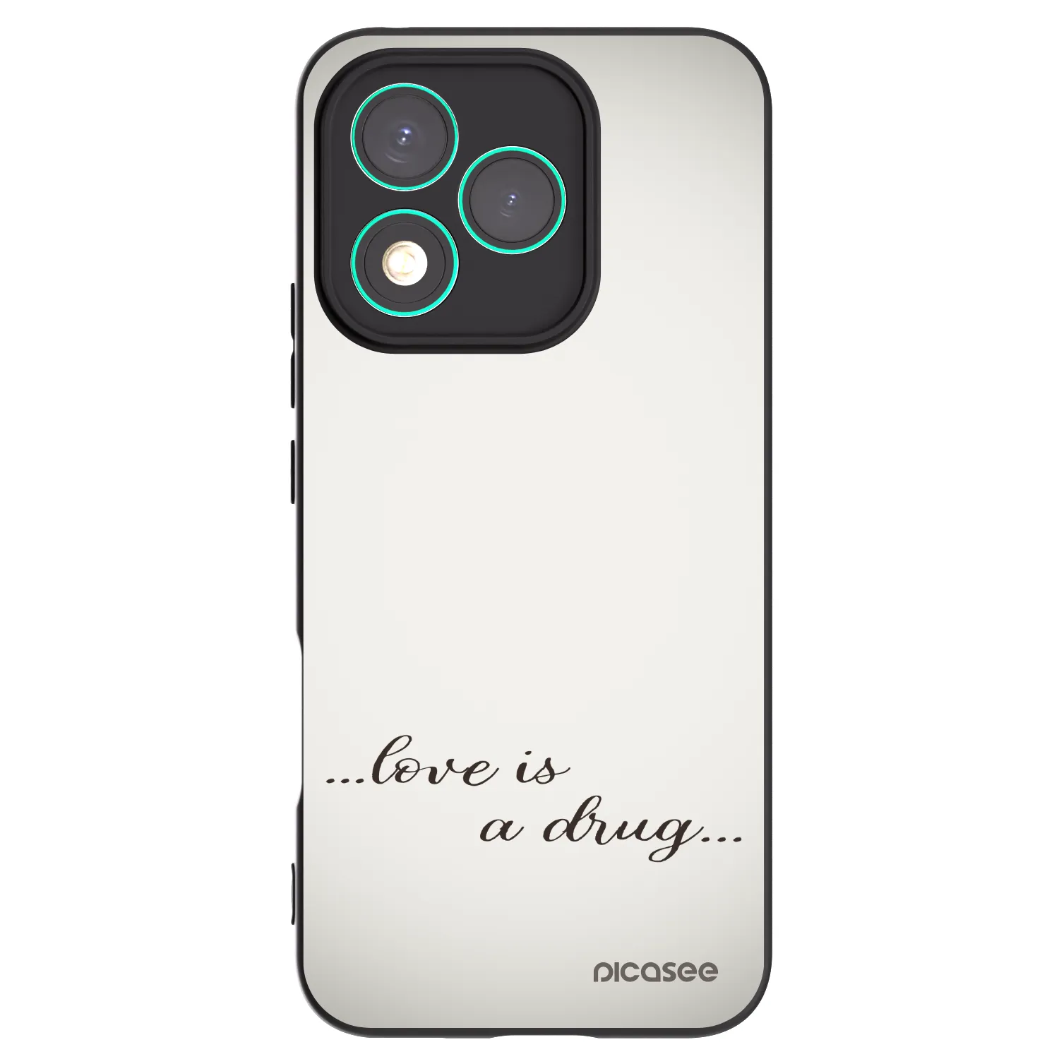 Picasee Honor 400 Lite 5G Hülle - Schwarzes Silikon - Love is a drug