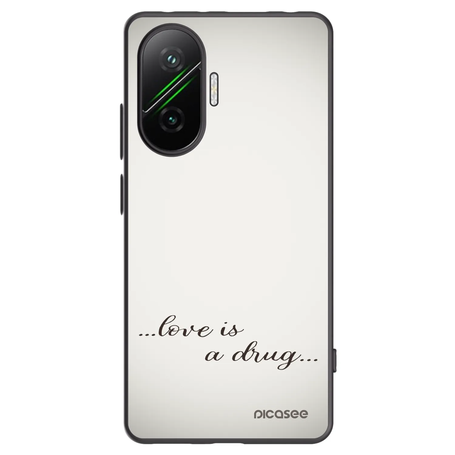 Picasee Xiaomi Poco F7 5G Hülle - Schwarzes Silikon - Love is a drug