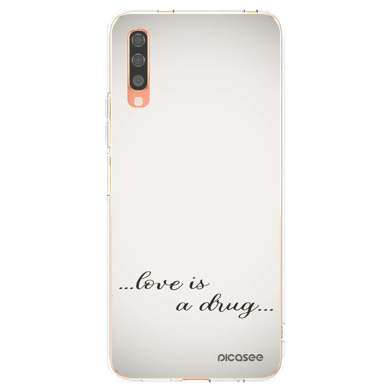 Picasee Samsung Galaxy A70 A705F Hülle - Transparentes Silikon - Love is a drug
