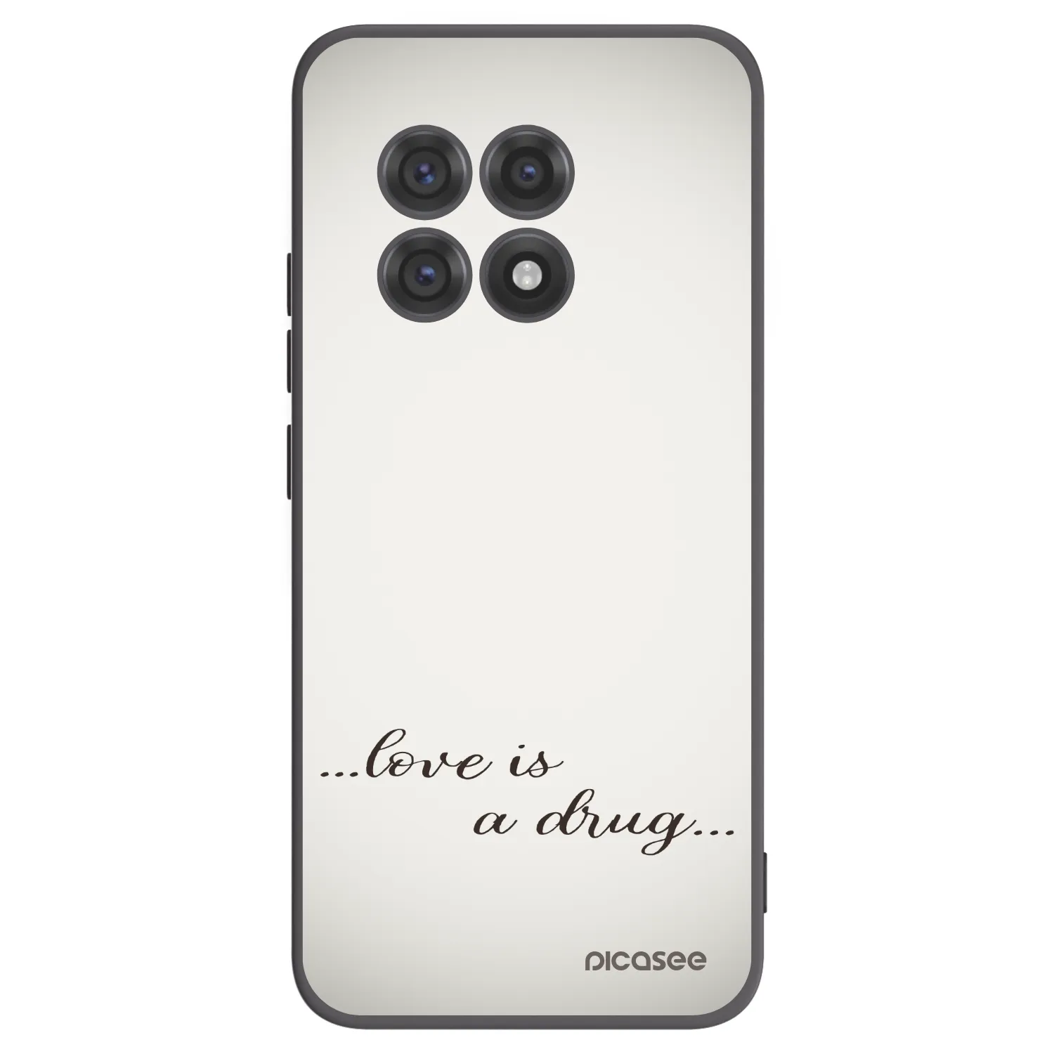 Picasee OnePlus 13R 5G Hülle - Schwarzes Silikon - Love is a drug