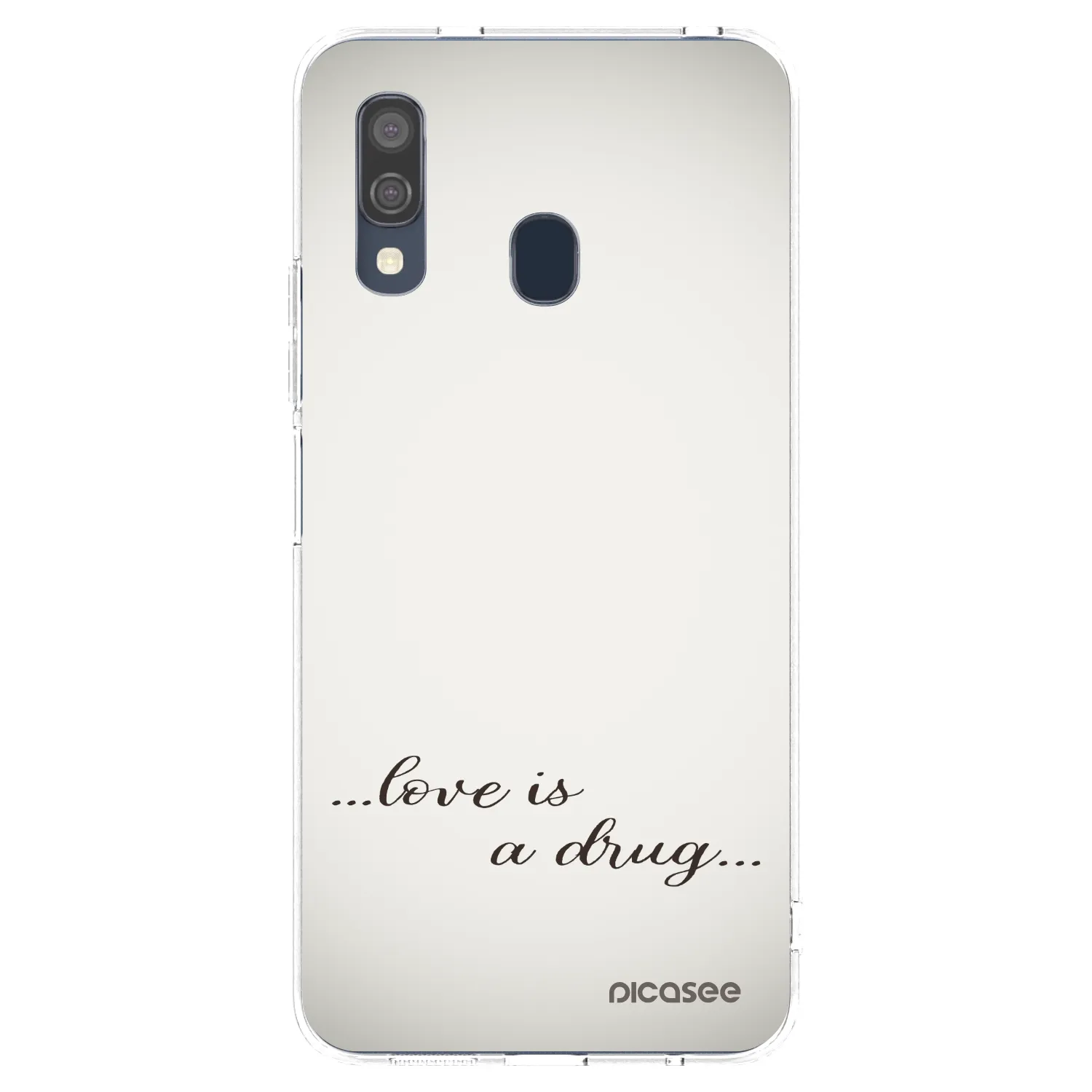 Picasee Samsung Galaxy A40 A405F Hülle - Transparentes Silikon - Love is a drug