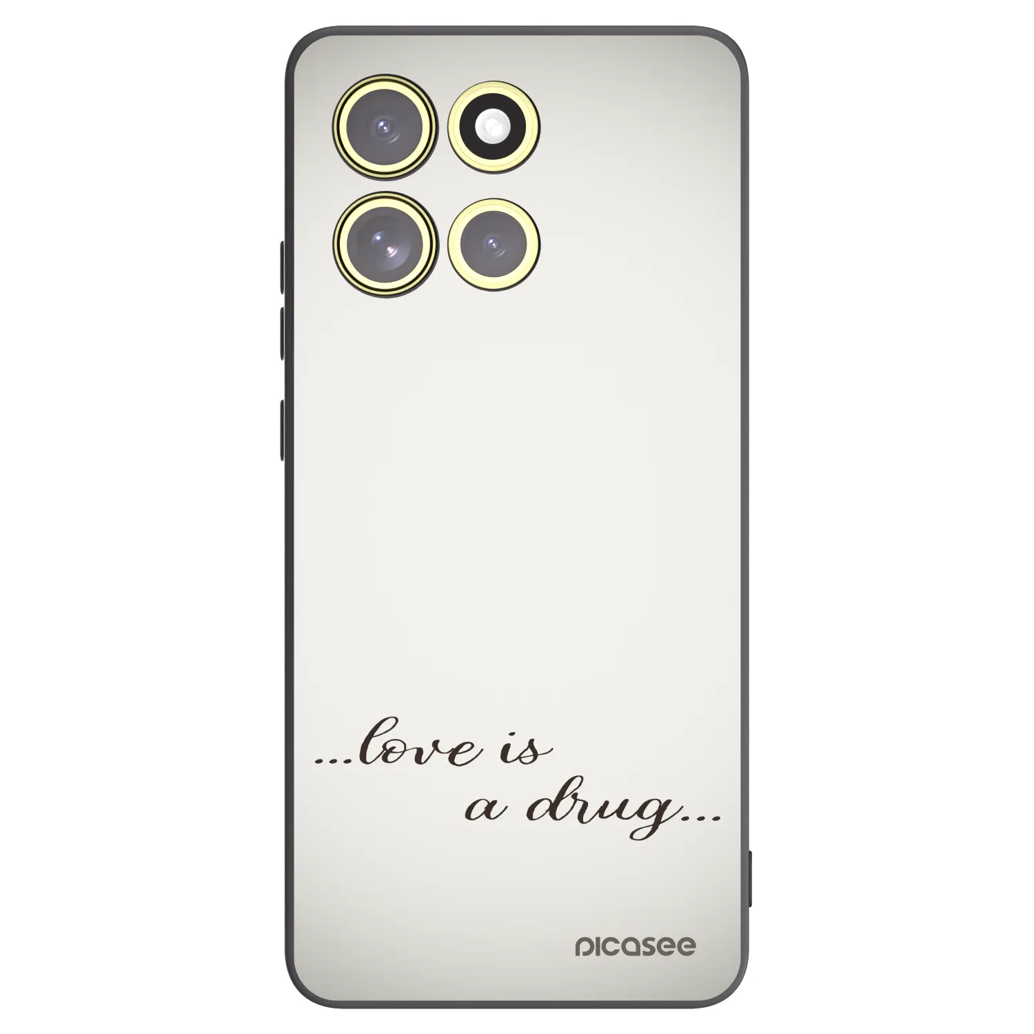 Picasee Motorola Moto G86 5G Hülle - Schwarzes Silikon - Love is a drug