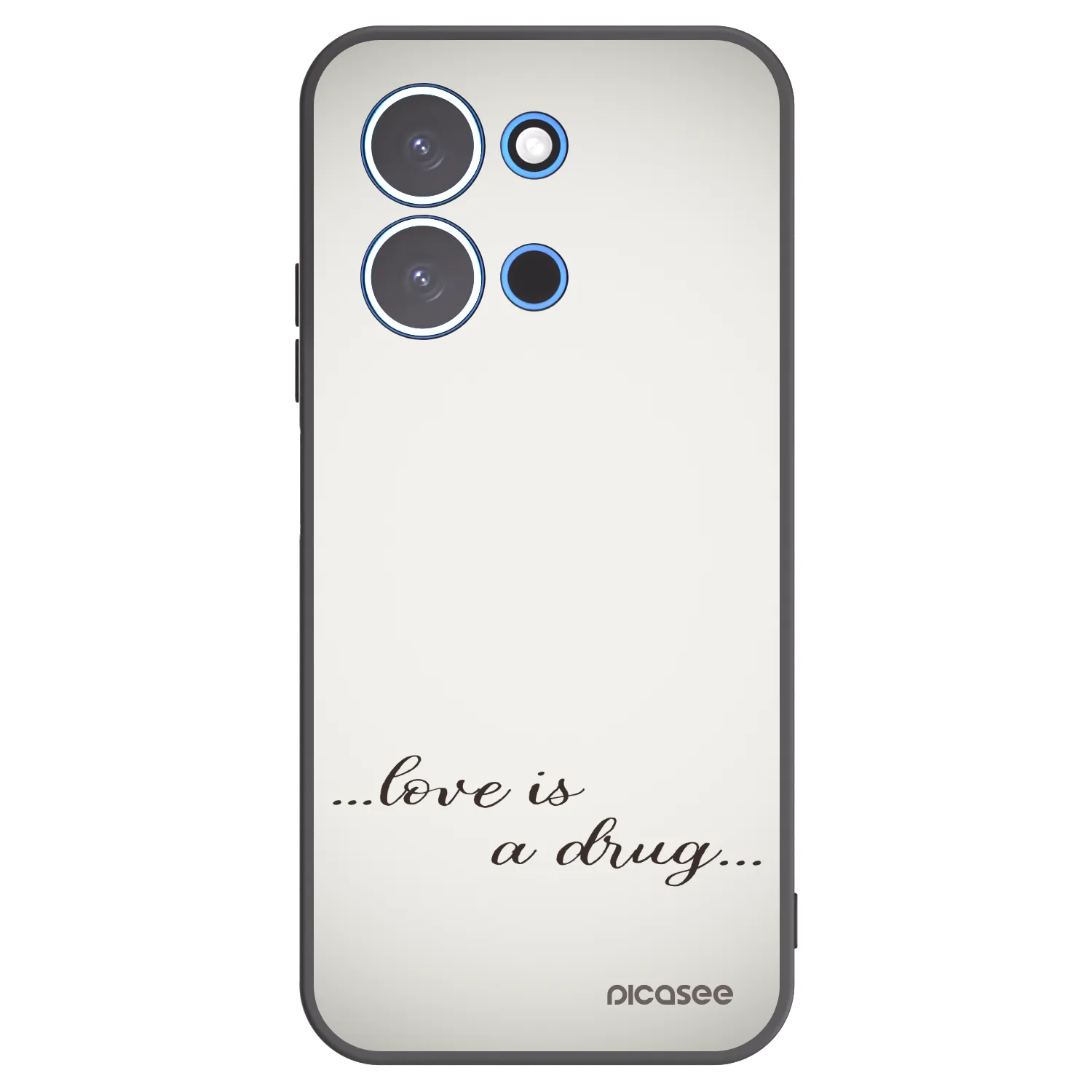 Picasee Xiaomi Redmi 15C 4G Hülle - Schwarzes Silikon - Love is a drug