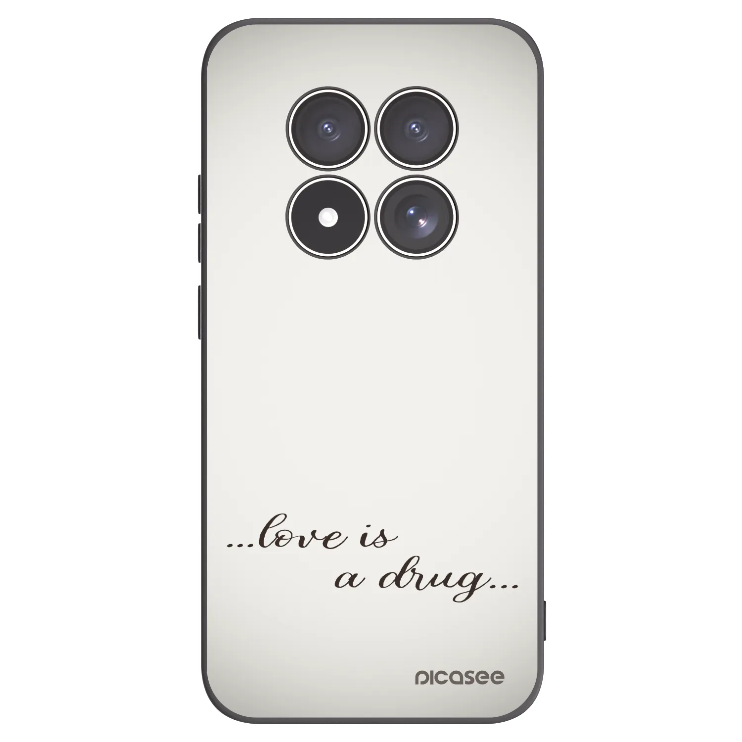 Picasee Xiaomi Redmi Note 15 Pro 4G Hülle - Schwarzes Silikon - Love is a drug