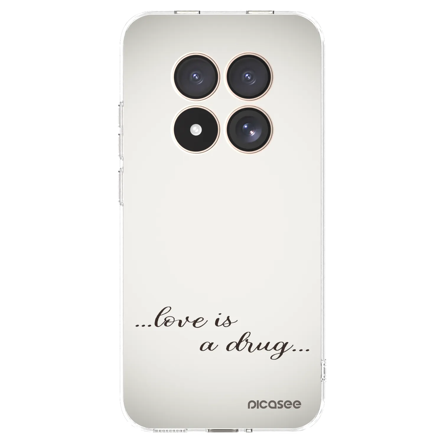 Picasee Xiaomi Redmi Note 15 Pro 4G Hülle - Transparentes Silikon - Love is a drug