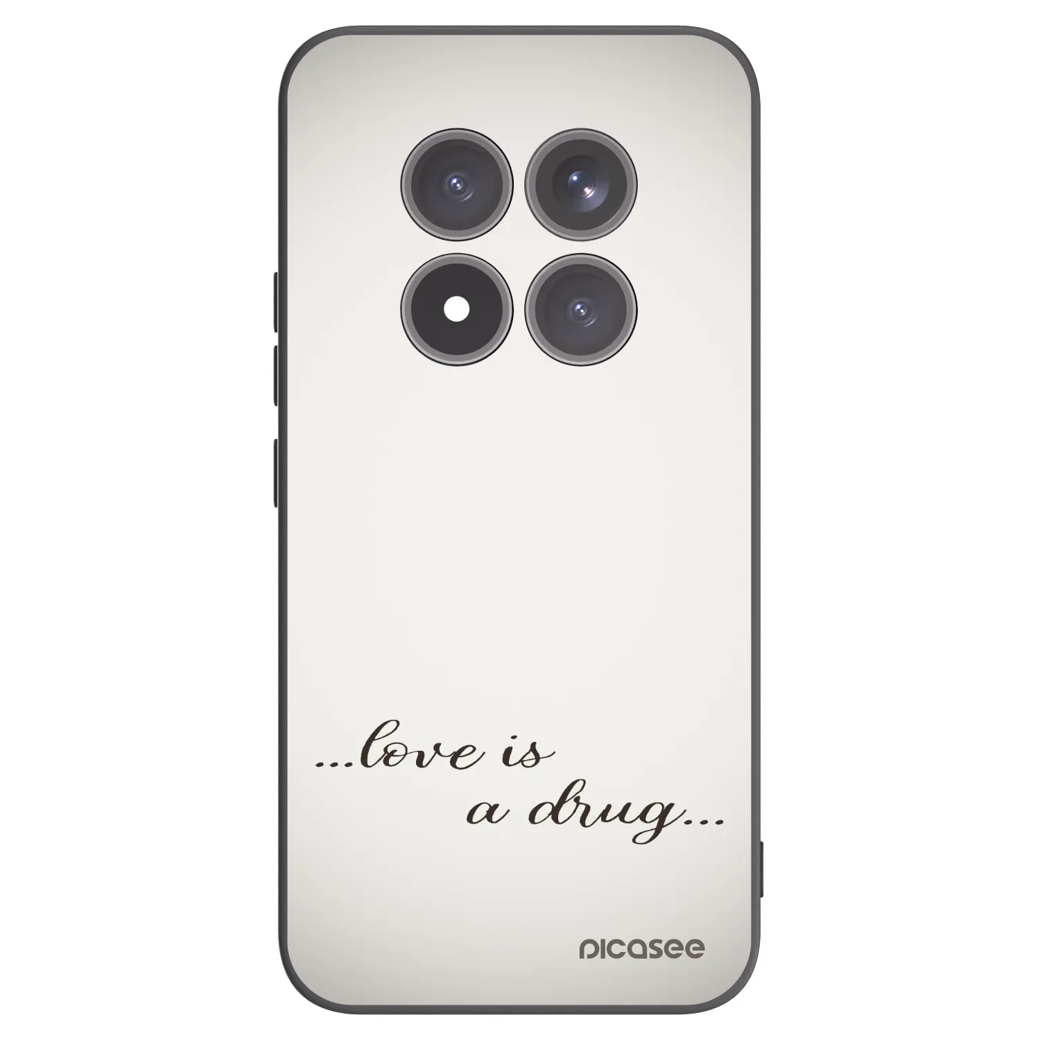 Picasee Xiaomi Redmi Note 15 Pro+ Hülle - Schwarzes Silikon - Love is a drug
