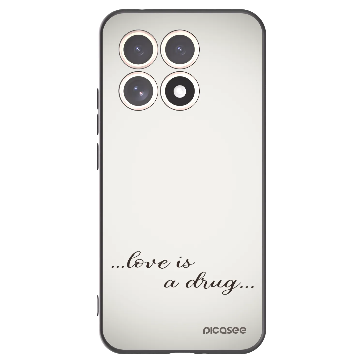 Picasee Xiaomi 15T Hülle - Schwarzes Silikon - Love is a drug