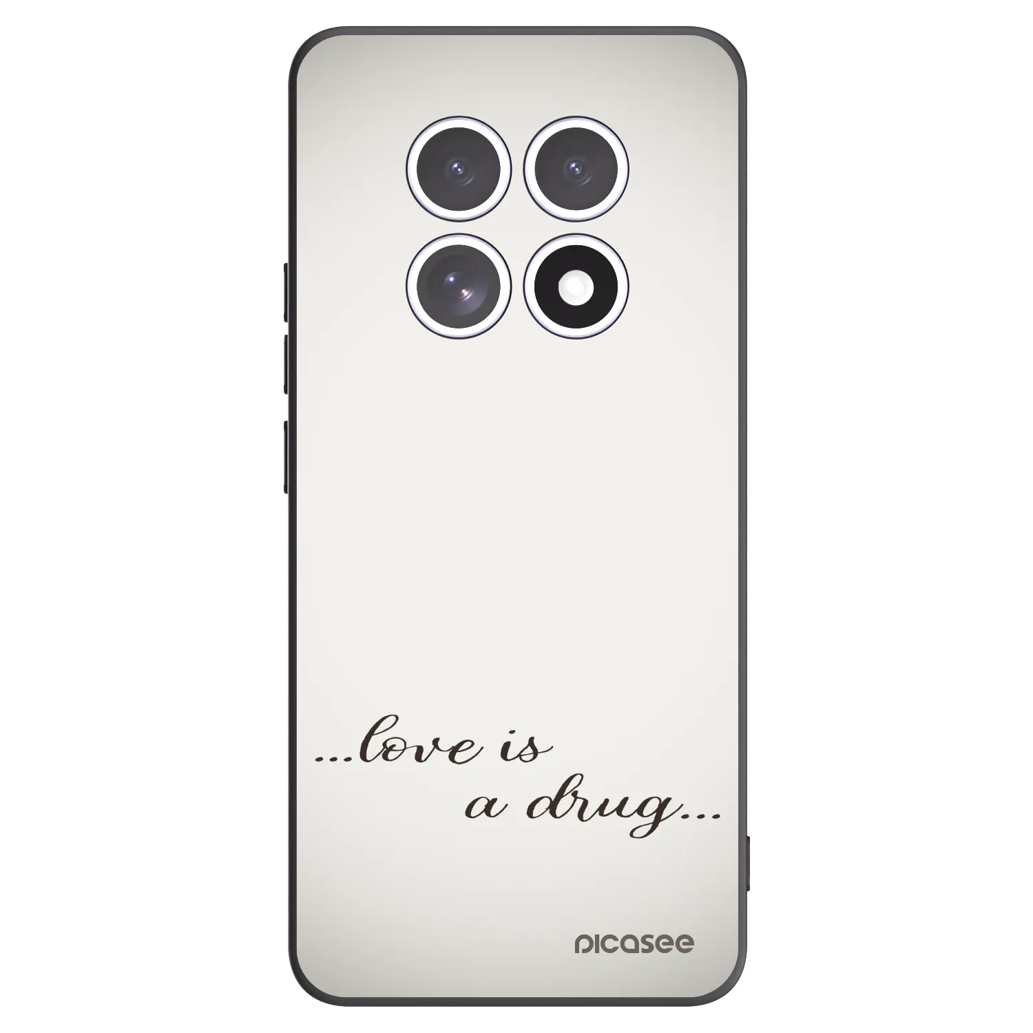 Picasee Xiaomi Redmi Note 15 Hülle - Schwarzes Silikon - Love is a drug