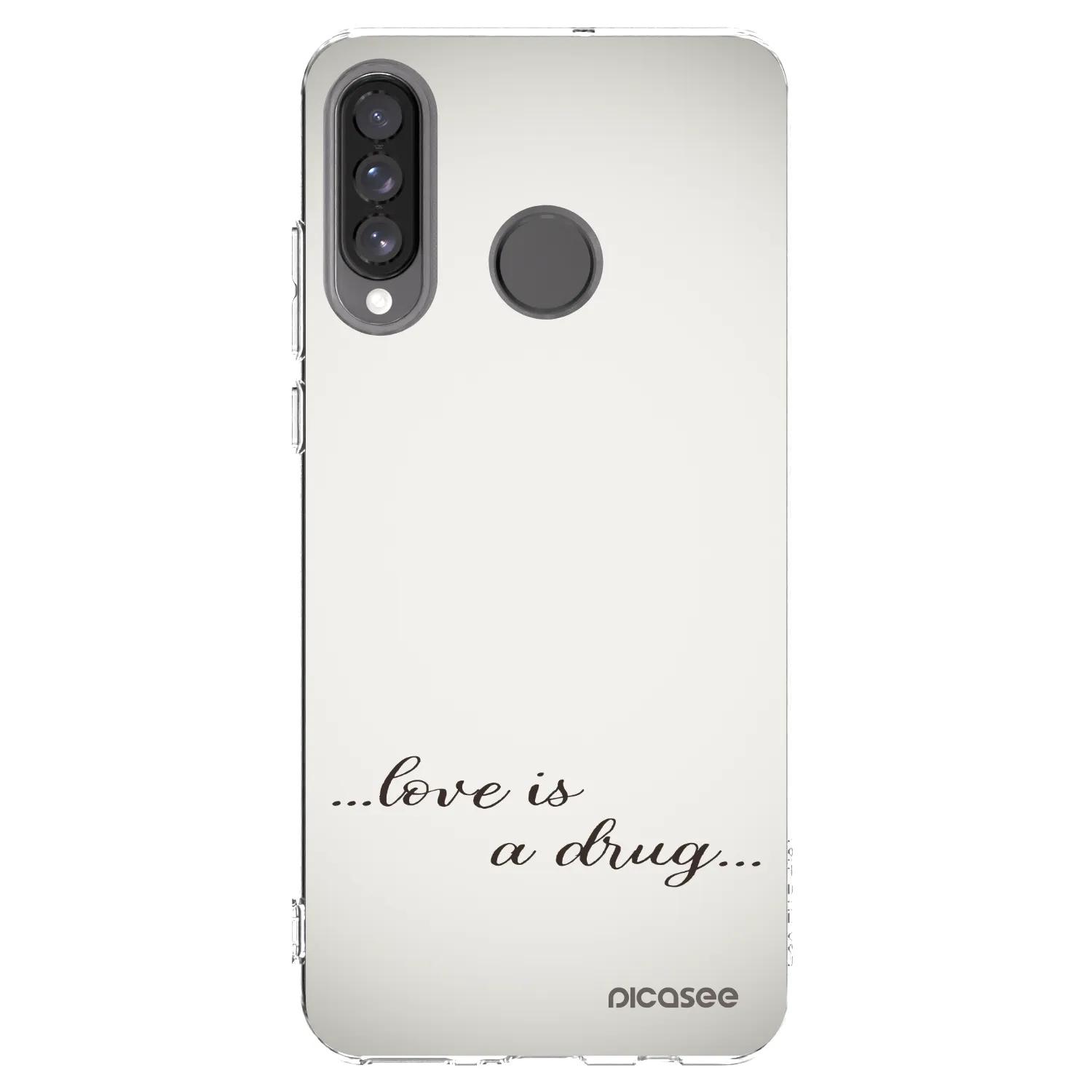 Picasee Huawei P30 Lite Hülle - Transparentes Silikon - Love is a drug