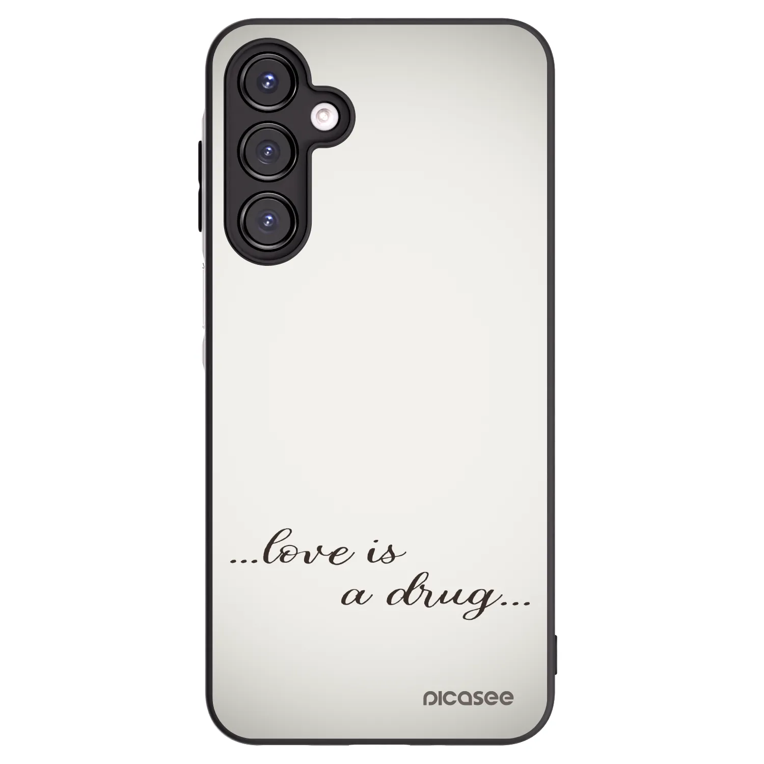 Picasee Samsung Galaxy A16 4G Hülle - Schwarzes Silikon - Love is a drug