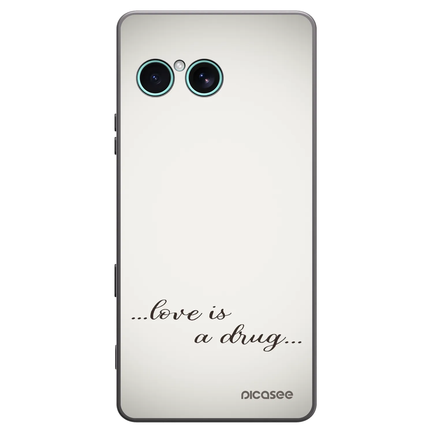 Picasee Sony Xperia 10 VII Hülle - Schwarzes Silikon - Love is a drug