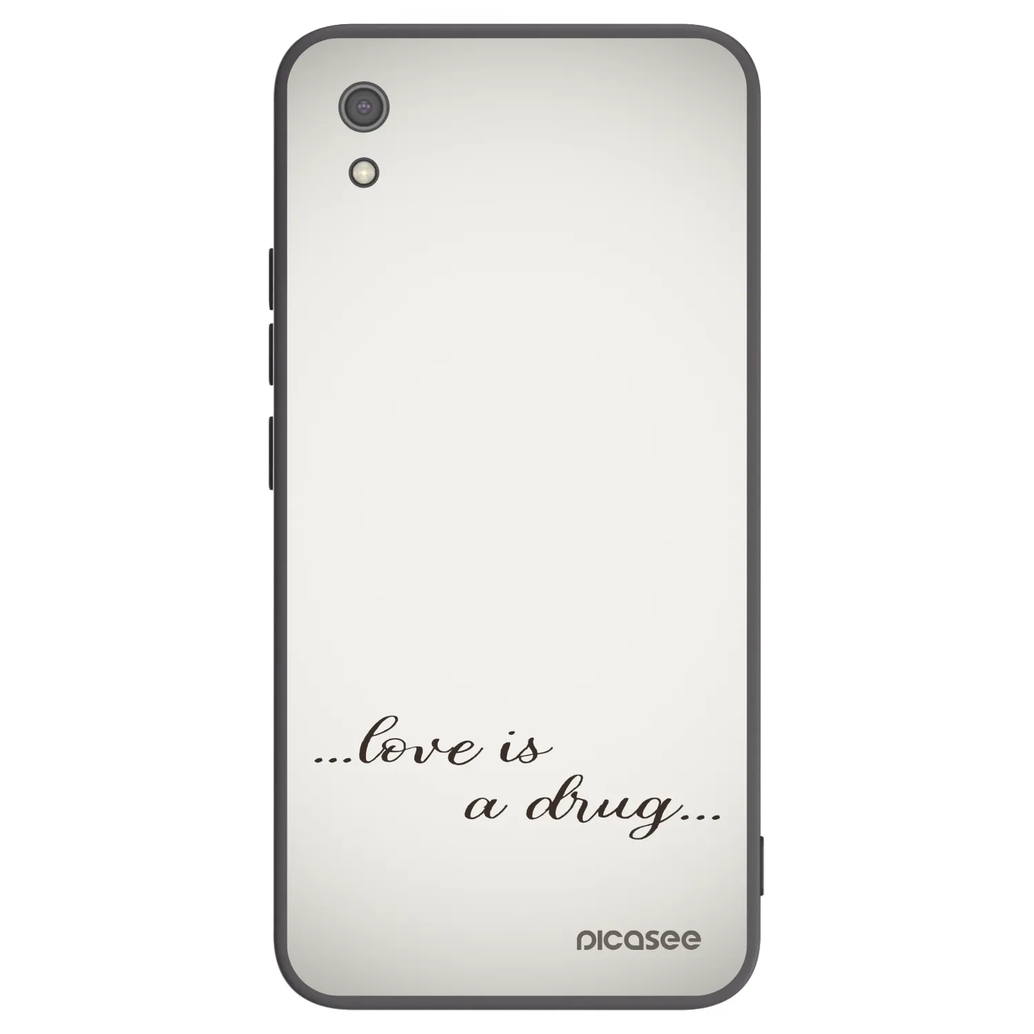 Picasee Xiaomi Redmi 7A Hülle - Schwarzes Silikon - Love is a drug