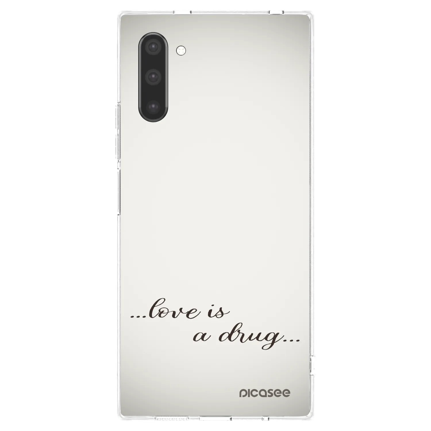 Picasee Samsung Galaxy Note 10 N970F Hülle - Transparentes Silikon - Love is a drug