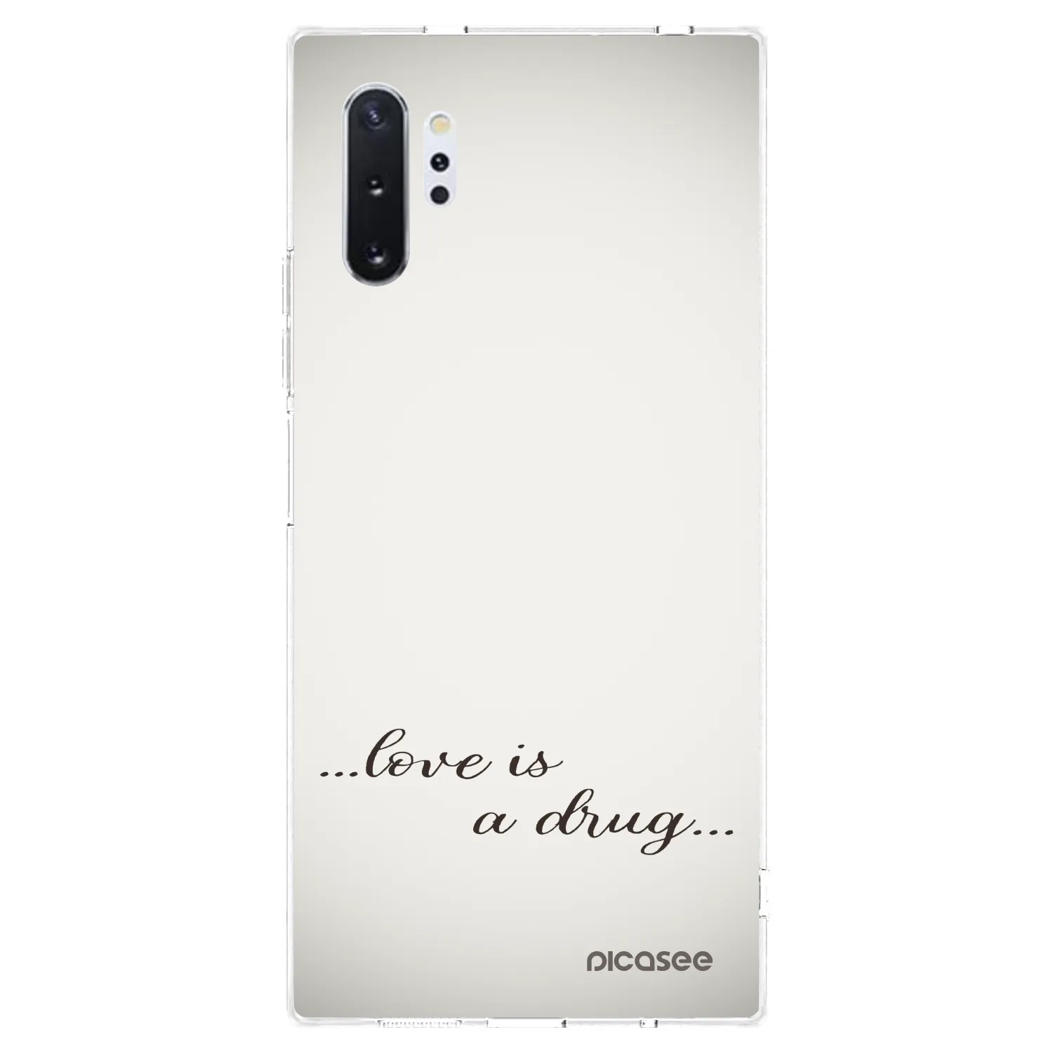 Picasee Samsung Galaxy Note 10+ N975F Hülle - Transparentes Silikon - Love is a drug