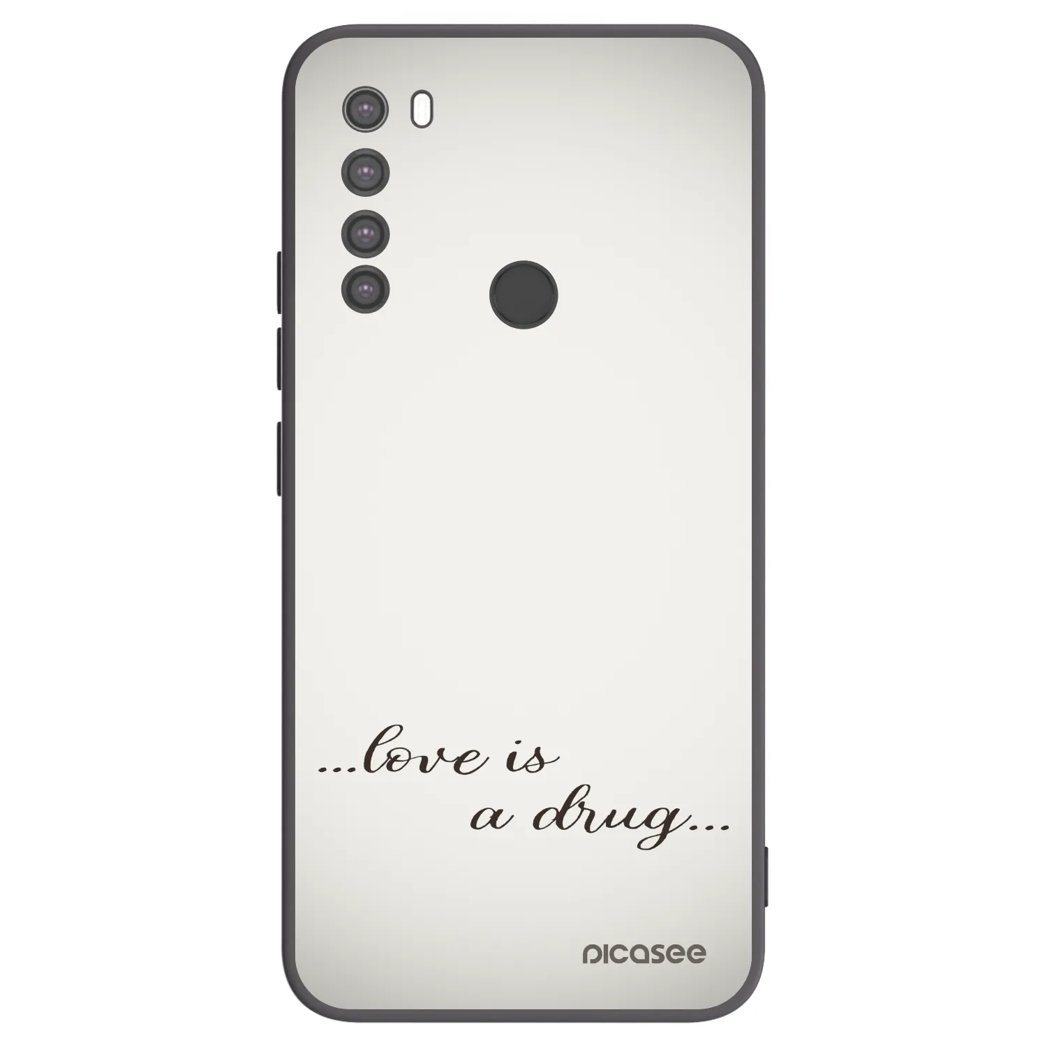 Picasee Xiaomi Redmi Note 8 Hülle - Schwarzes Silikon - Love is a drug