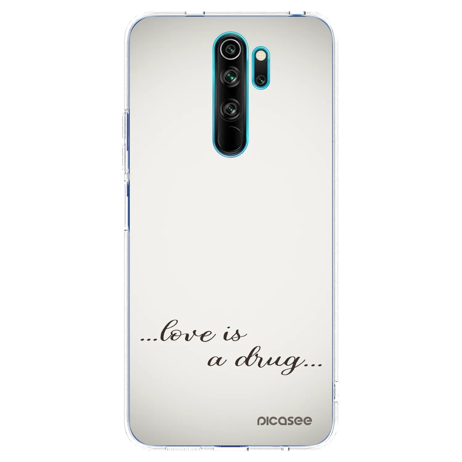 Picasee Xiaomi Redmi Note 8 Pro Hülle - Transparentes Silikon - Love is a drug