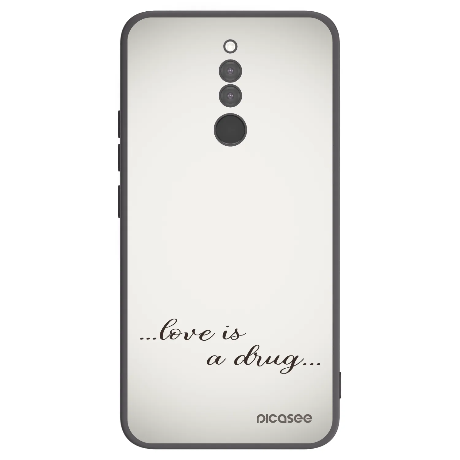 Picasee Xiaomi Redmi 8 Hülle - Schwarzes Silikon - Love is a drug