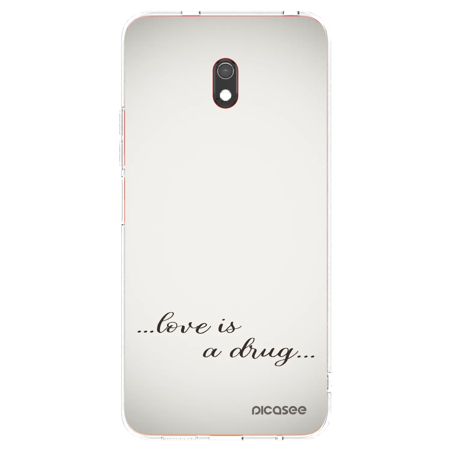 Picasee Xiaomi Redmi 8A Hülle - Transparentes Silikon - Love is a drug