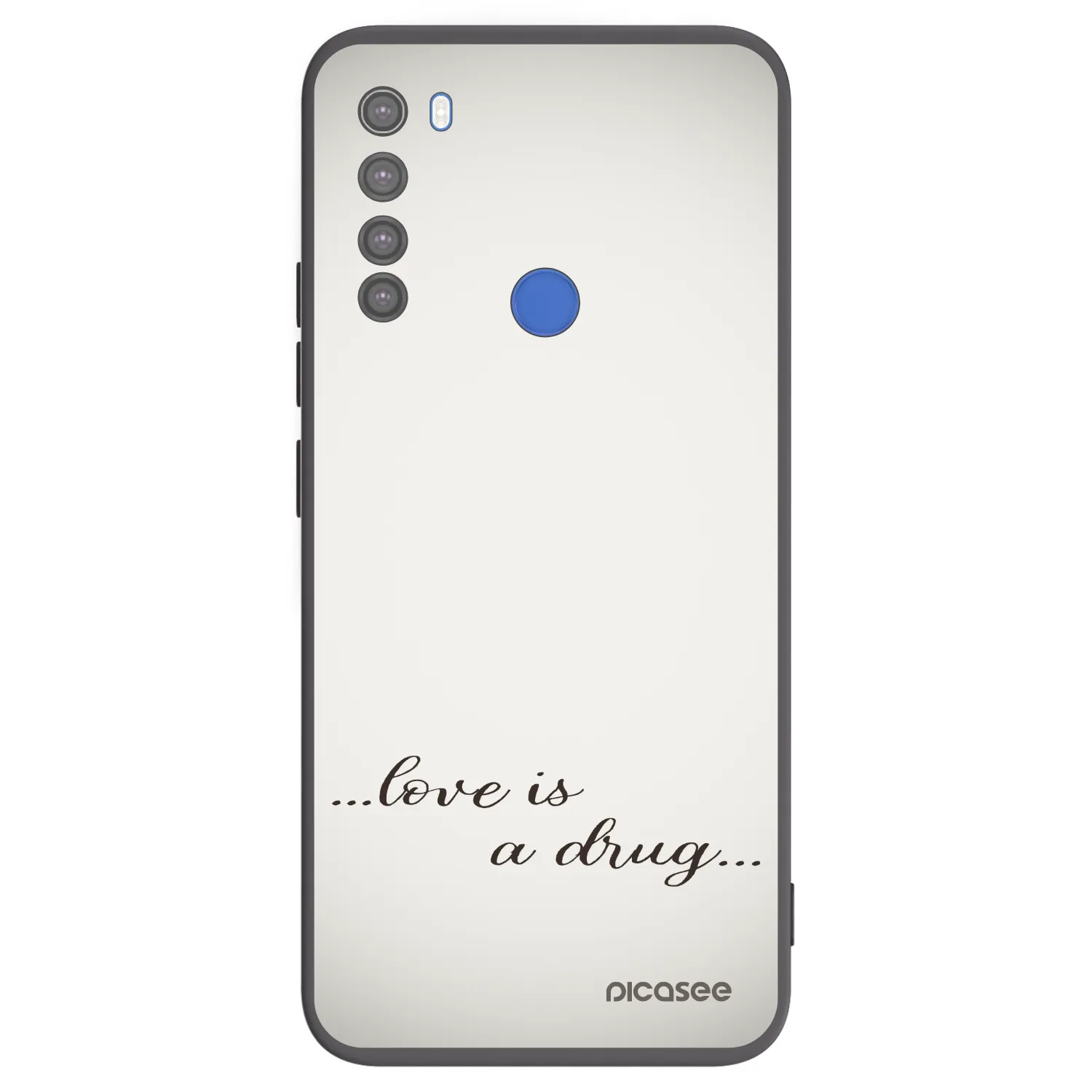 Picasee Xiaomi Redmi Note 8T Hülle - Schwarzes Silikon - Love is a drug