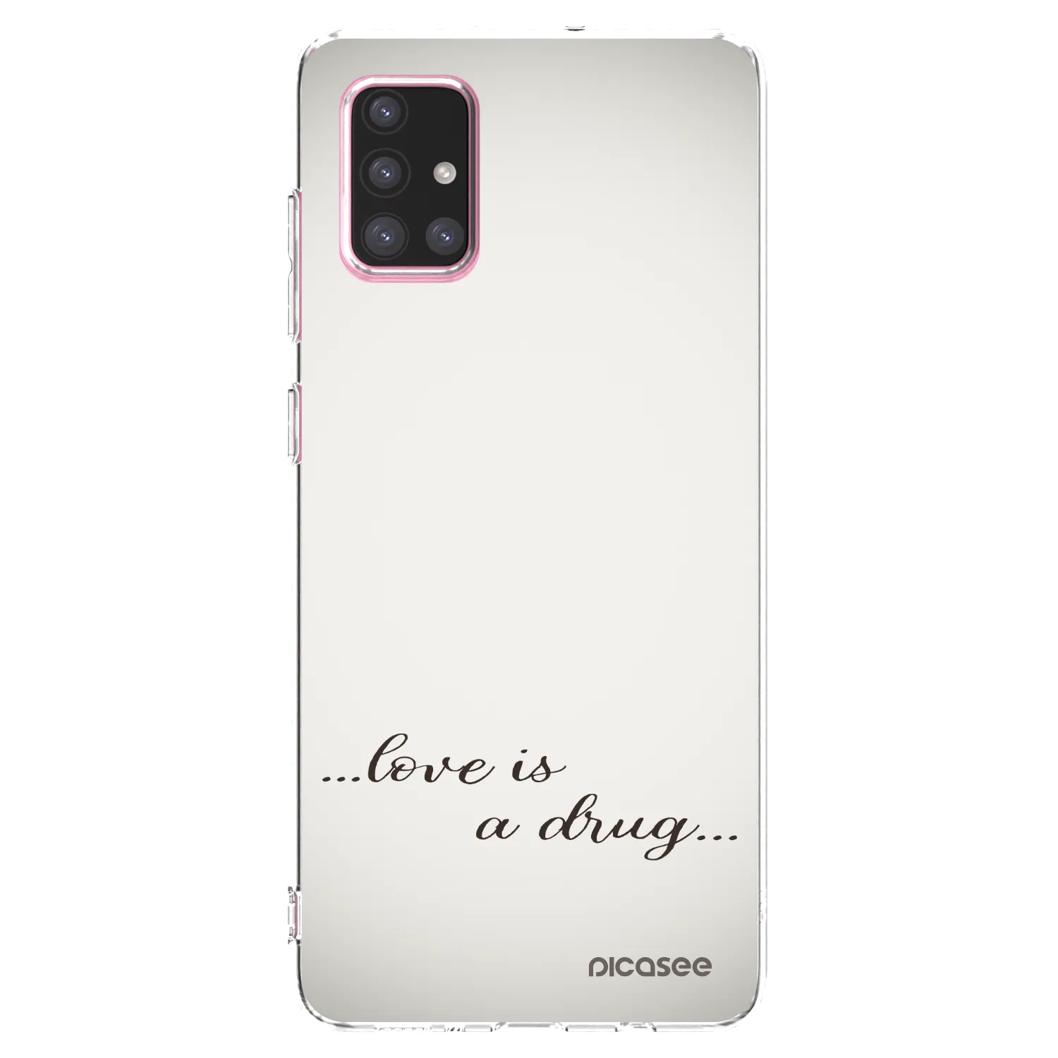 Picasee Samsung Galaxy A71 A715F Hülle - Transparentes Silikon - Love is a drug