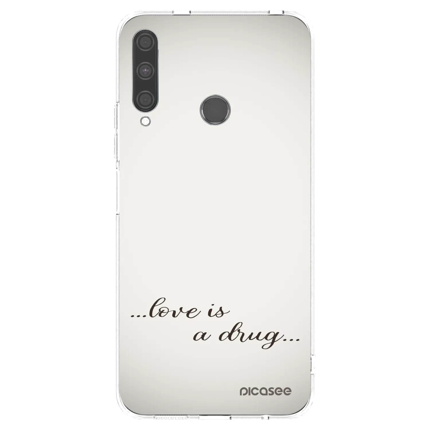 Picasee Huawei P40 Lite E Hülle - Transparentes Silikon - Love is a drug