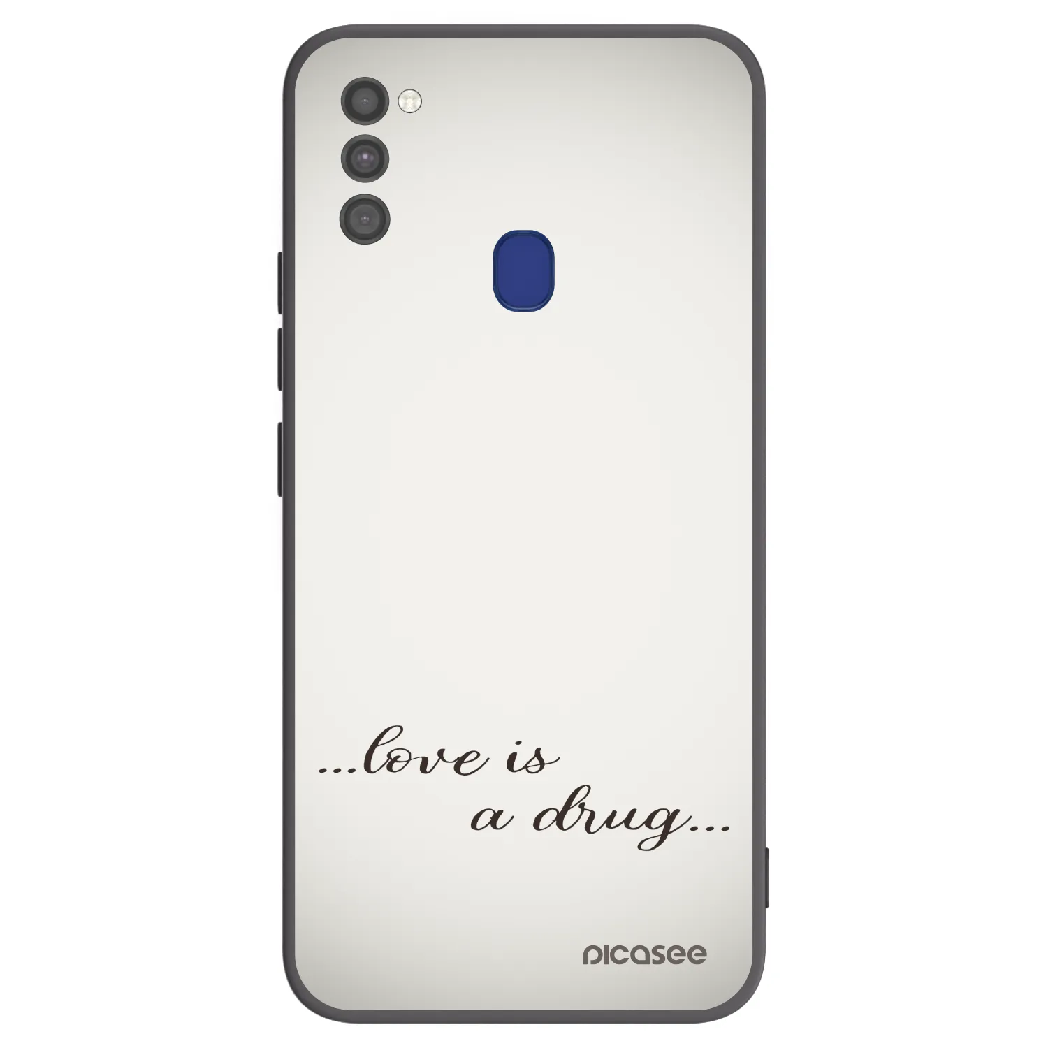 Picasee Samsung Galaxy M21 M215F Hülle - Schwarzes Silikon - Love is a drug
