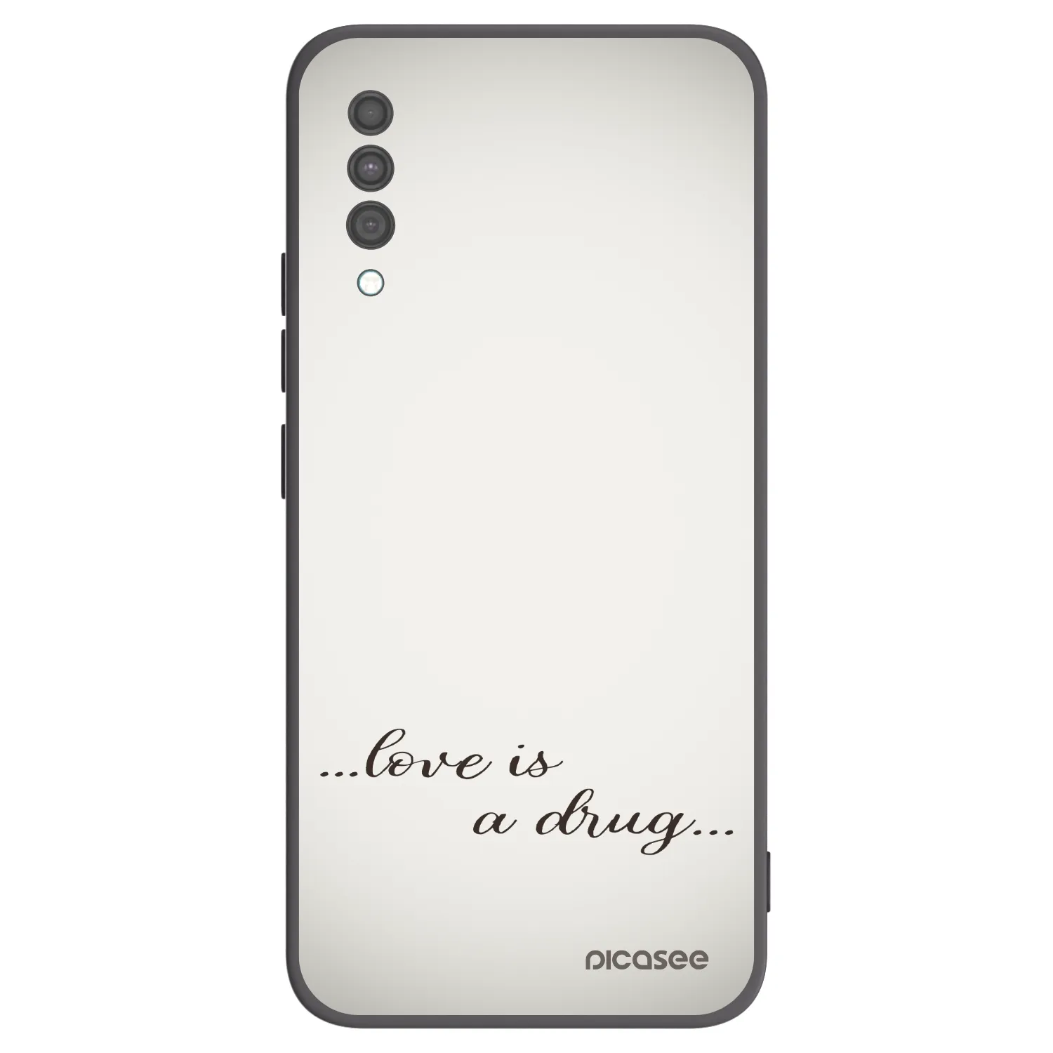 Picasee Samsung Galaxy A30s A307F Hülle - Schwarzes Silikon - Love is a drug
